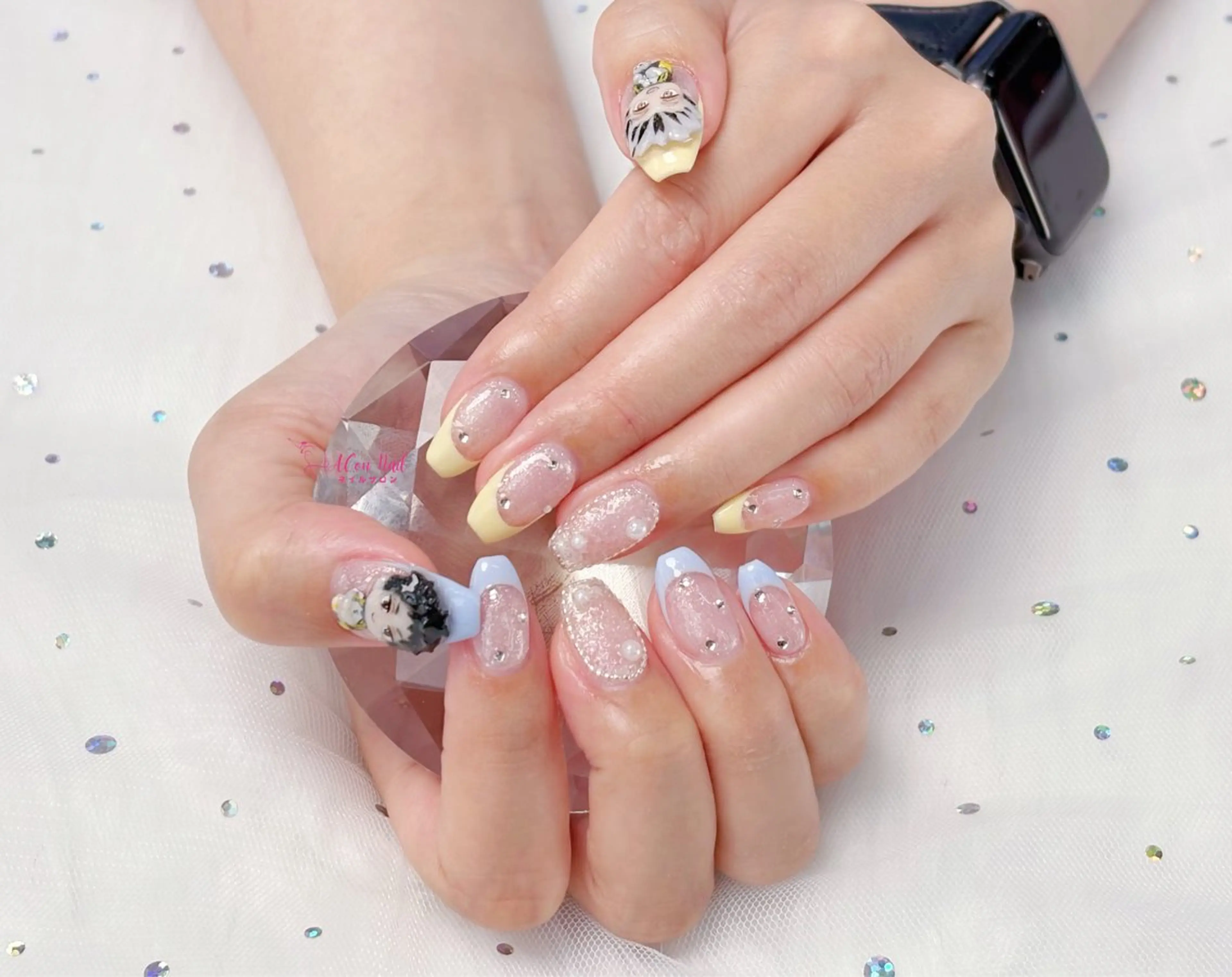 ネイル 桜ネイル 長さ出し フラワーネイル フレンチネイル ジェルネイル ハンドネイル AConNailSalon所属・ACon NailSalonのネイルデザイン