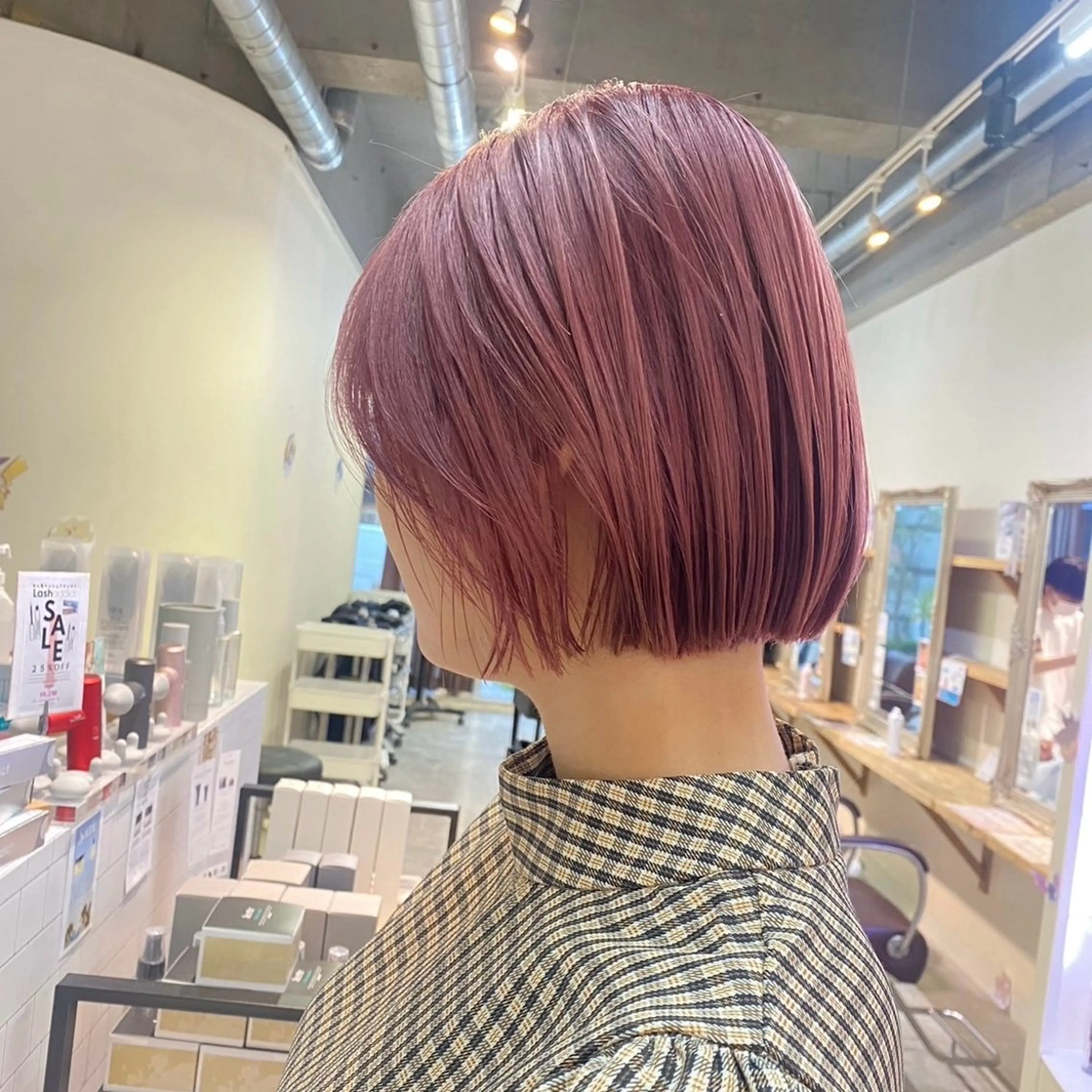 ショート カラー フェザーパーマ🌙 毛流れ yuzukiのヘアスタイル