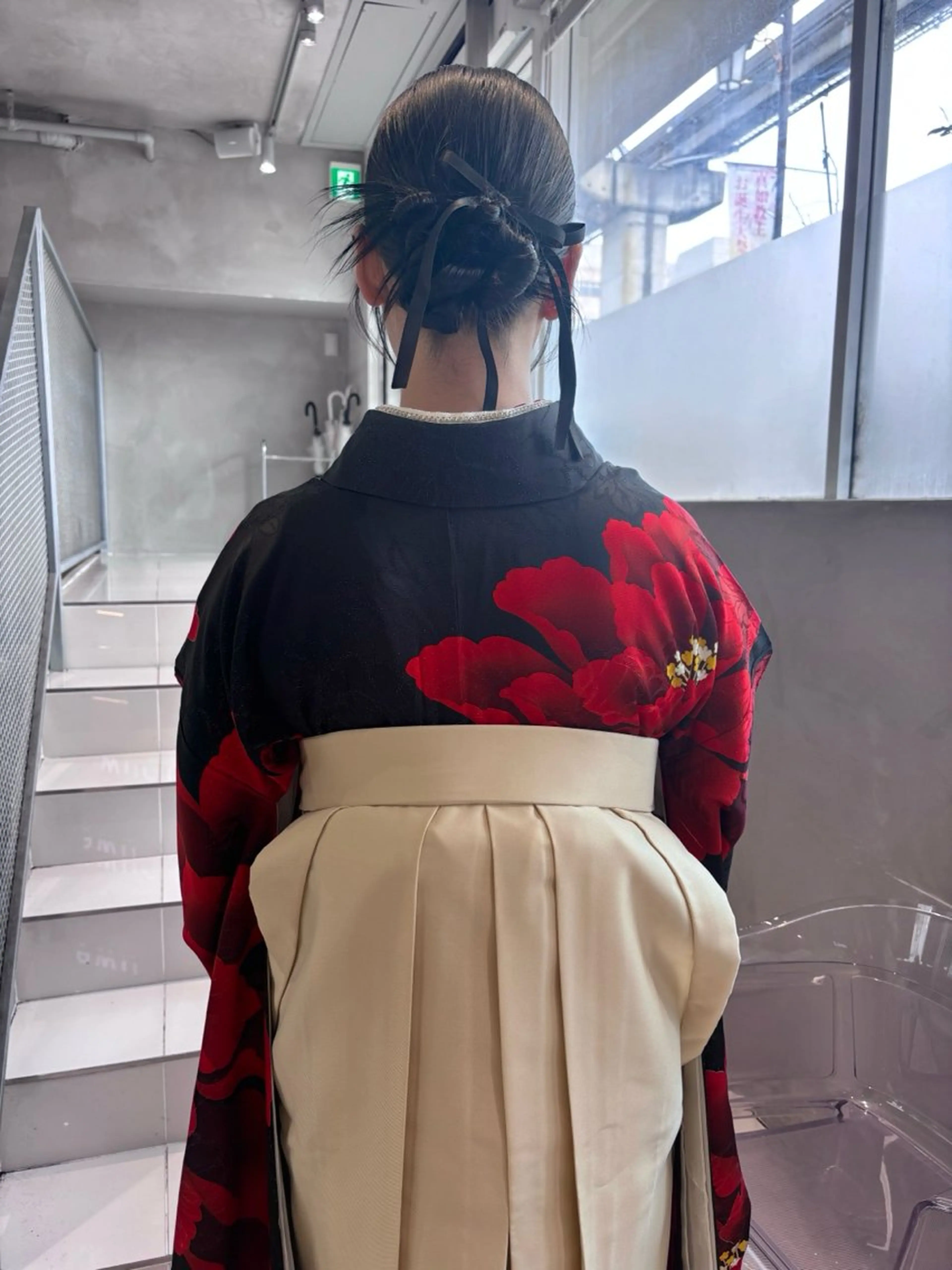 ヘアアレンジ 卒業式のヘアスタイル 着付け 透明感カラー/set /hana🍀🪽‪のヘアスタイル