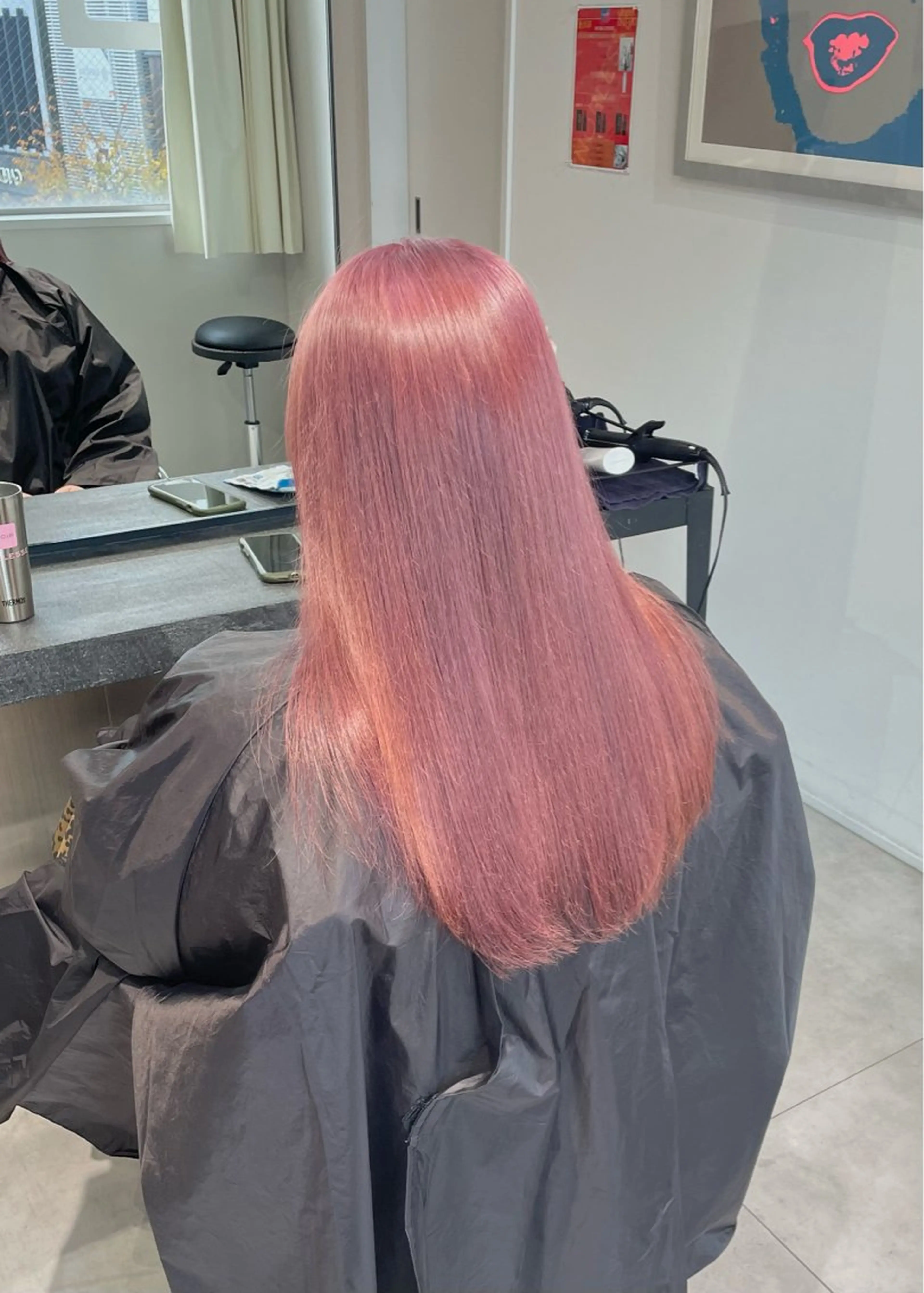ロング カラー ブリーチ ピンクカラー ヘアカラー トリートメント 💝透明感/ブリーチ /れい💝のヘアスタイル