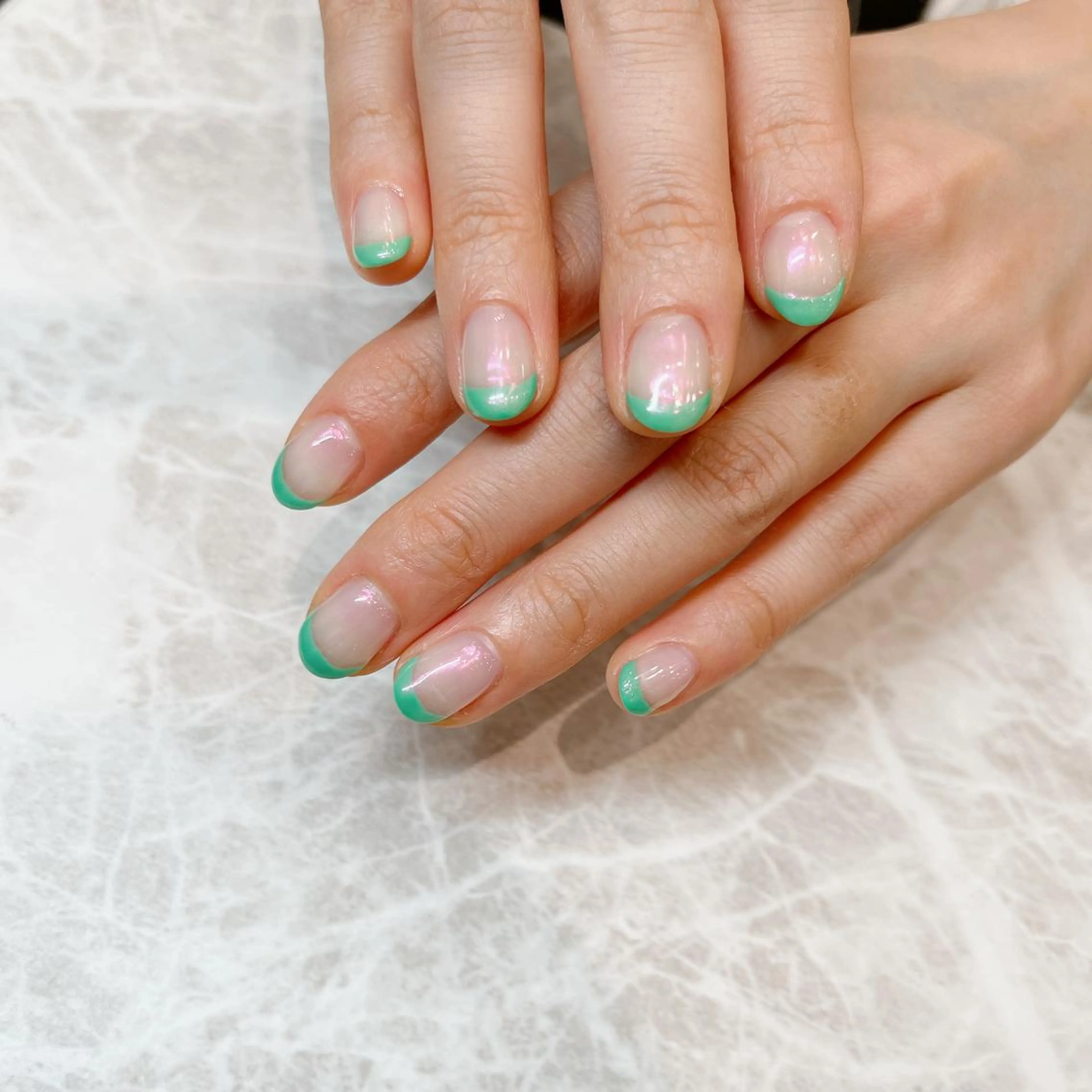 ネイル クリアネイル フレンチネイル 関谷 真登佳のネイルデザイン