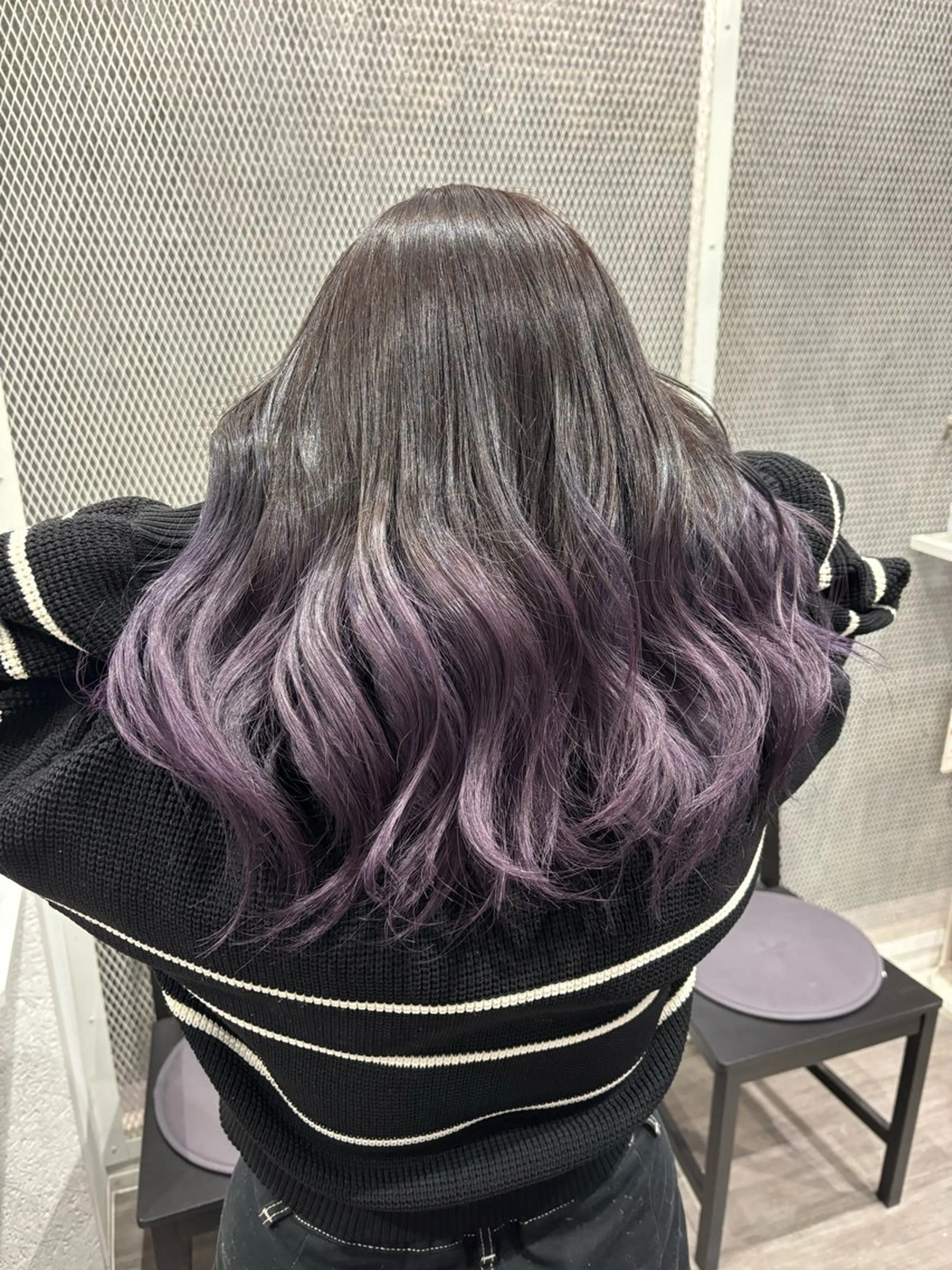 セミロング パープルカラー cocotte🦋 miyuのヘアスタイル