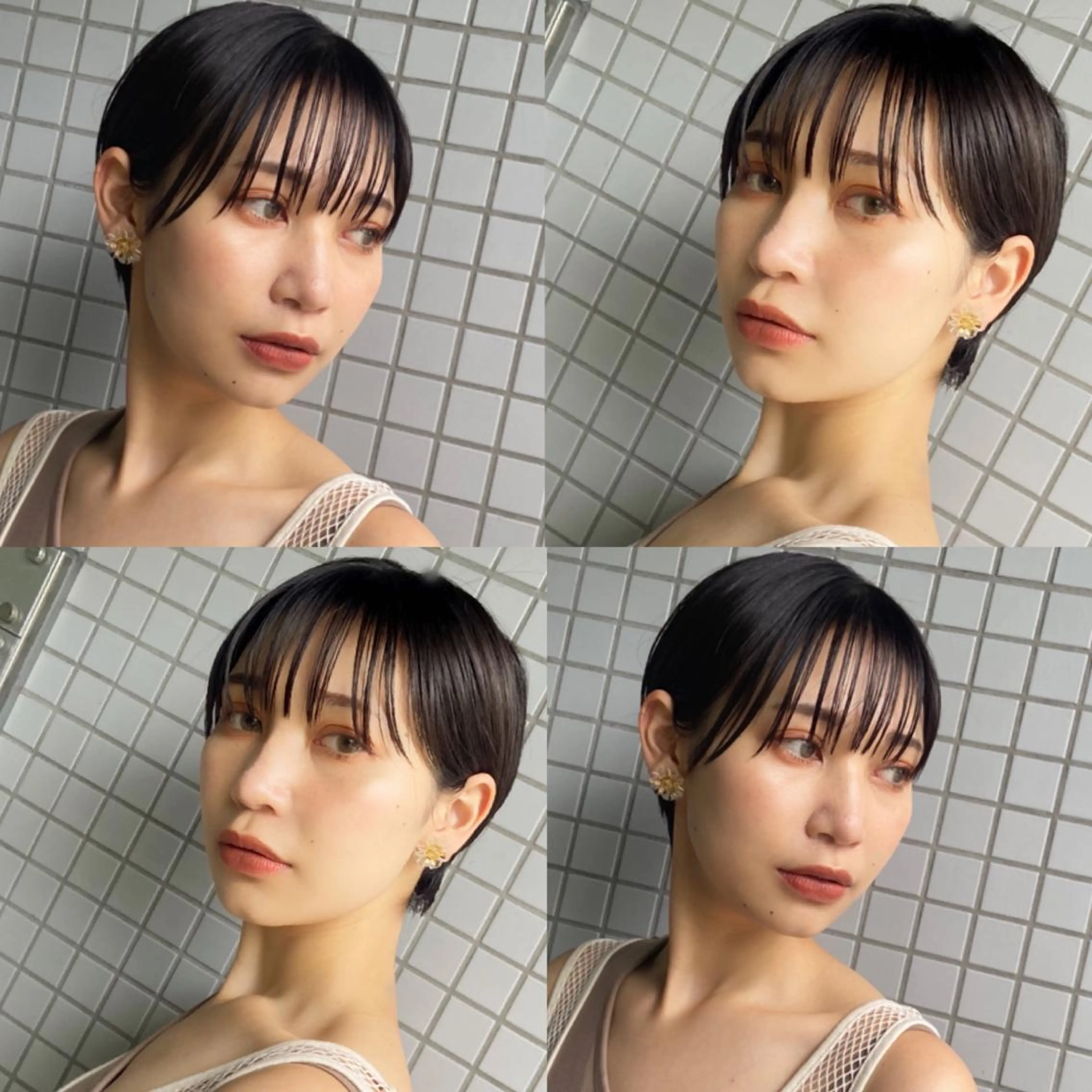 ショート ハンサムショート ショートヘア カット パーマ カジュアルを女っぽく 𝗮𝘆𝗮𝗰𝗼のヘアスタイル