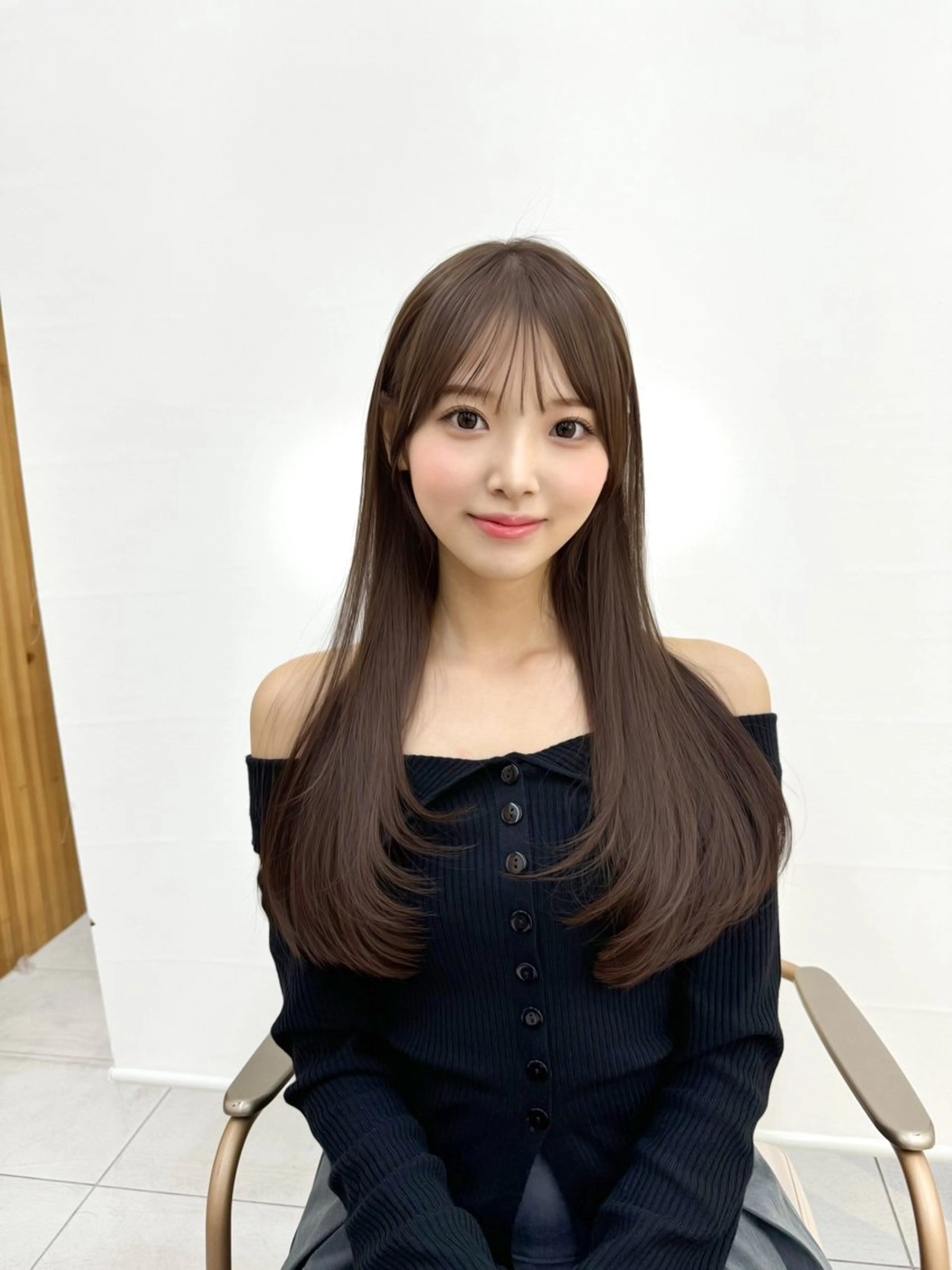 ロング レイヤーカット/ 顔まわり/アオイのヘアスタイル