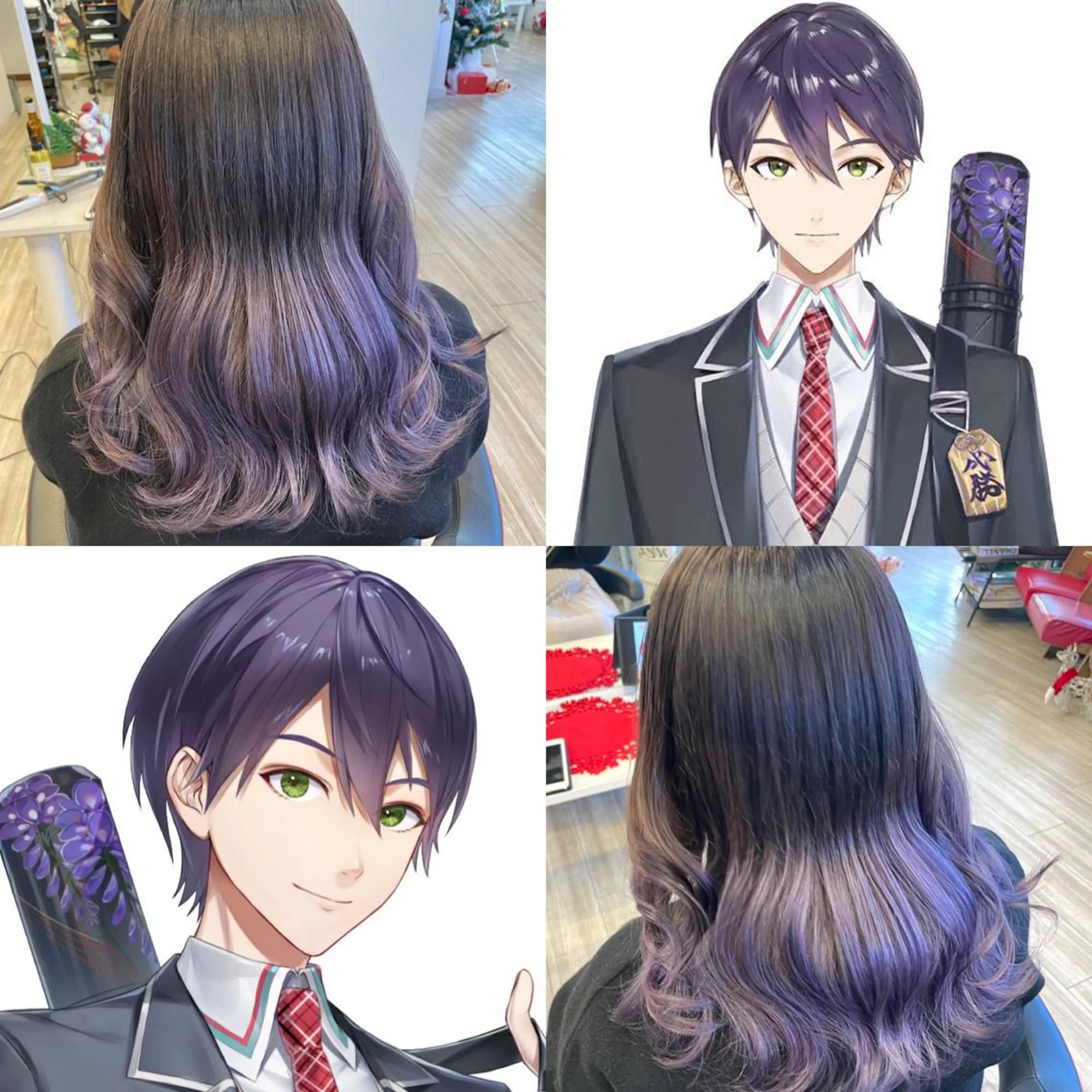 ⚔裾カラー⚔【ブリーチ付き ダブルカラー アニメカラー 推しカラー ケアブリーチ 渋谷】の写真