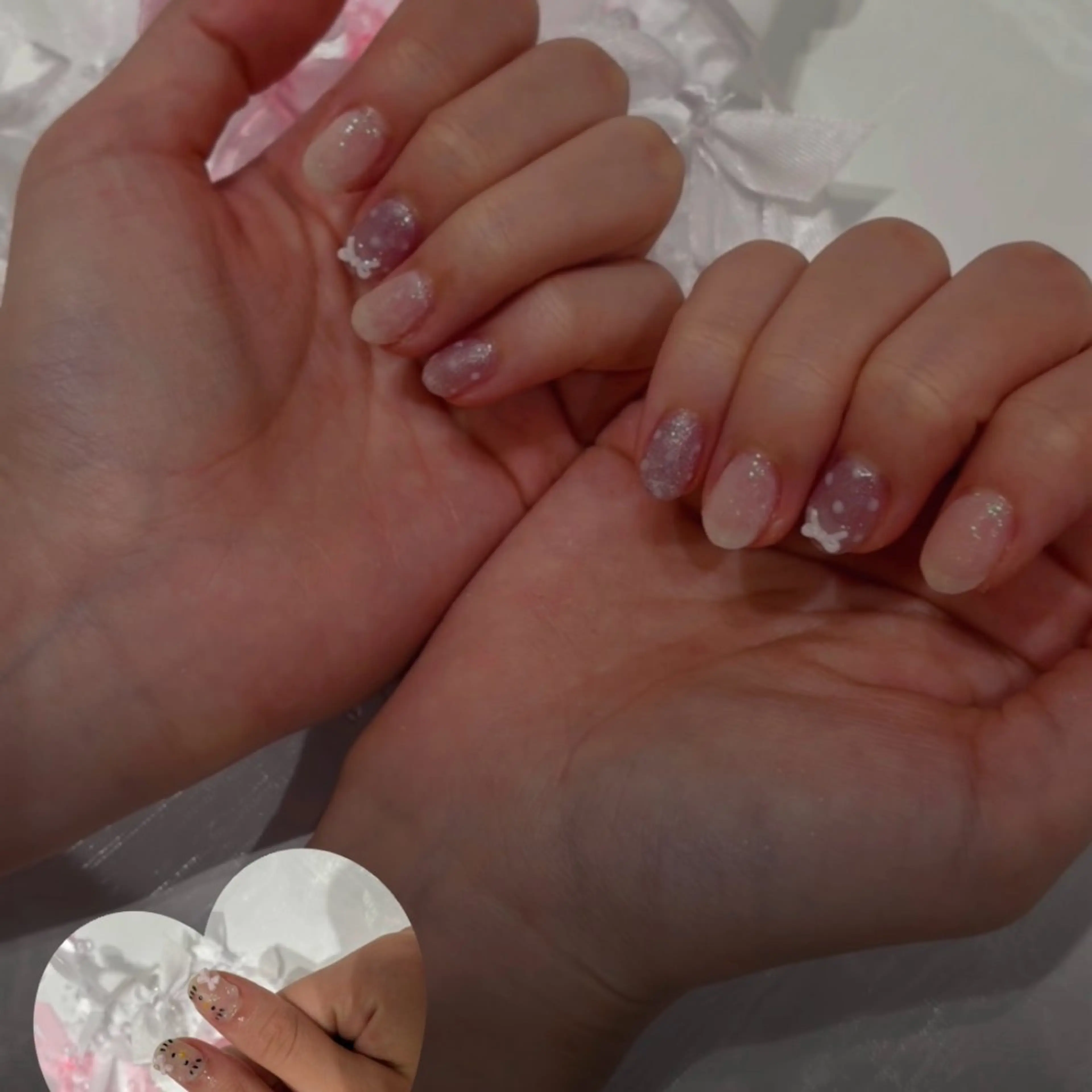 ネイル アートネイル ドット 長さ出し フットネイル ハート Vante梅田店所属・vante_aimi .パラジェル取扱店のネイルデザイン