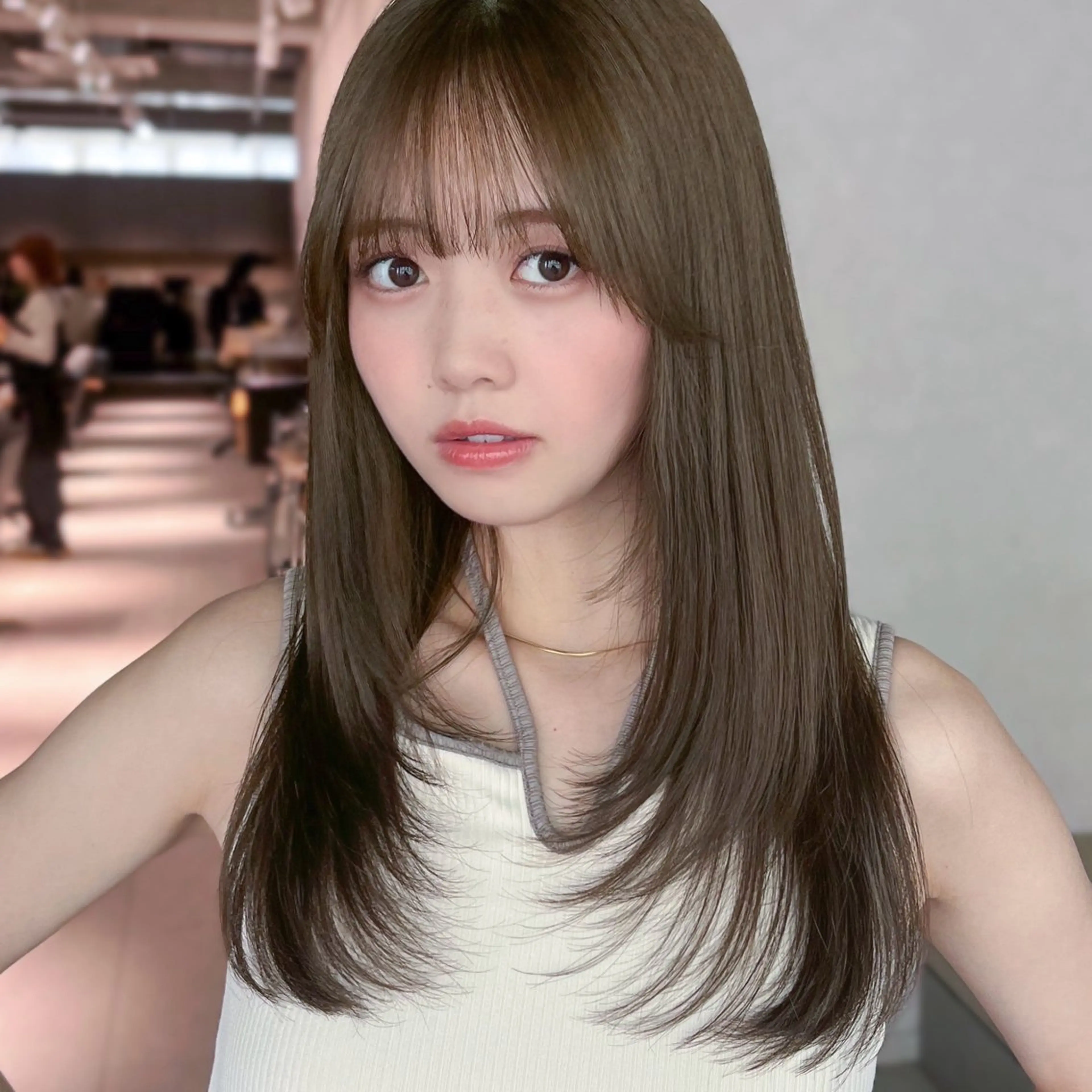 セミロング レイヤーカット カット ヘアカラー manami/ レイヤー/小顔カットのヘアスタイル