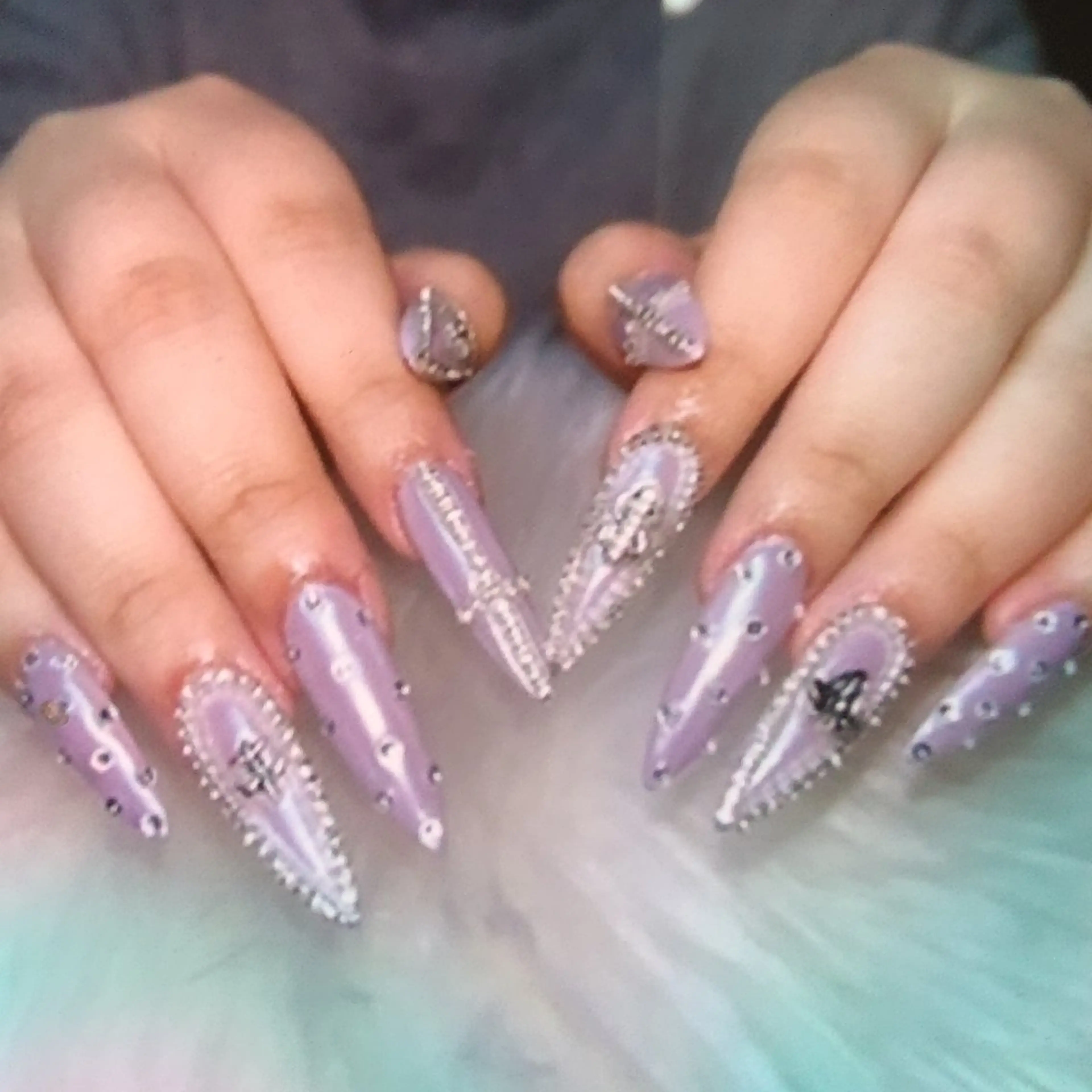 ネイル 長さ出し 持ち込み 冬ネイル ハンドネイル Smile nails92のネイルデザイン