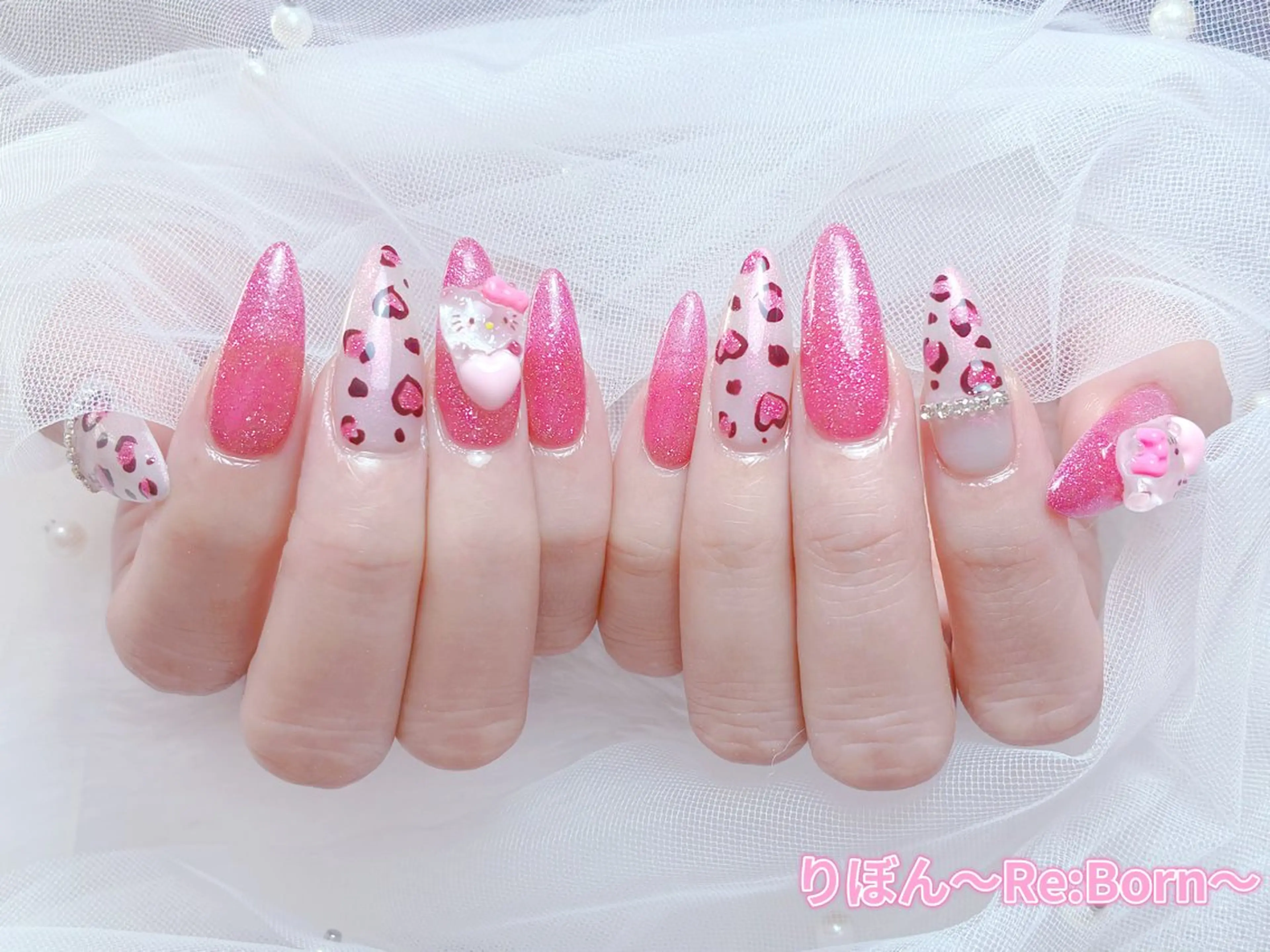 セミロング ハンドネイル りぼん～Re:Born～所属・りぼん Re:Bonrのネイルデザイン