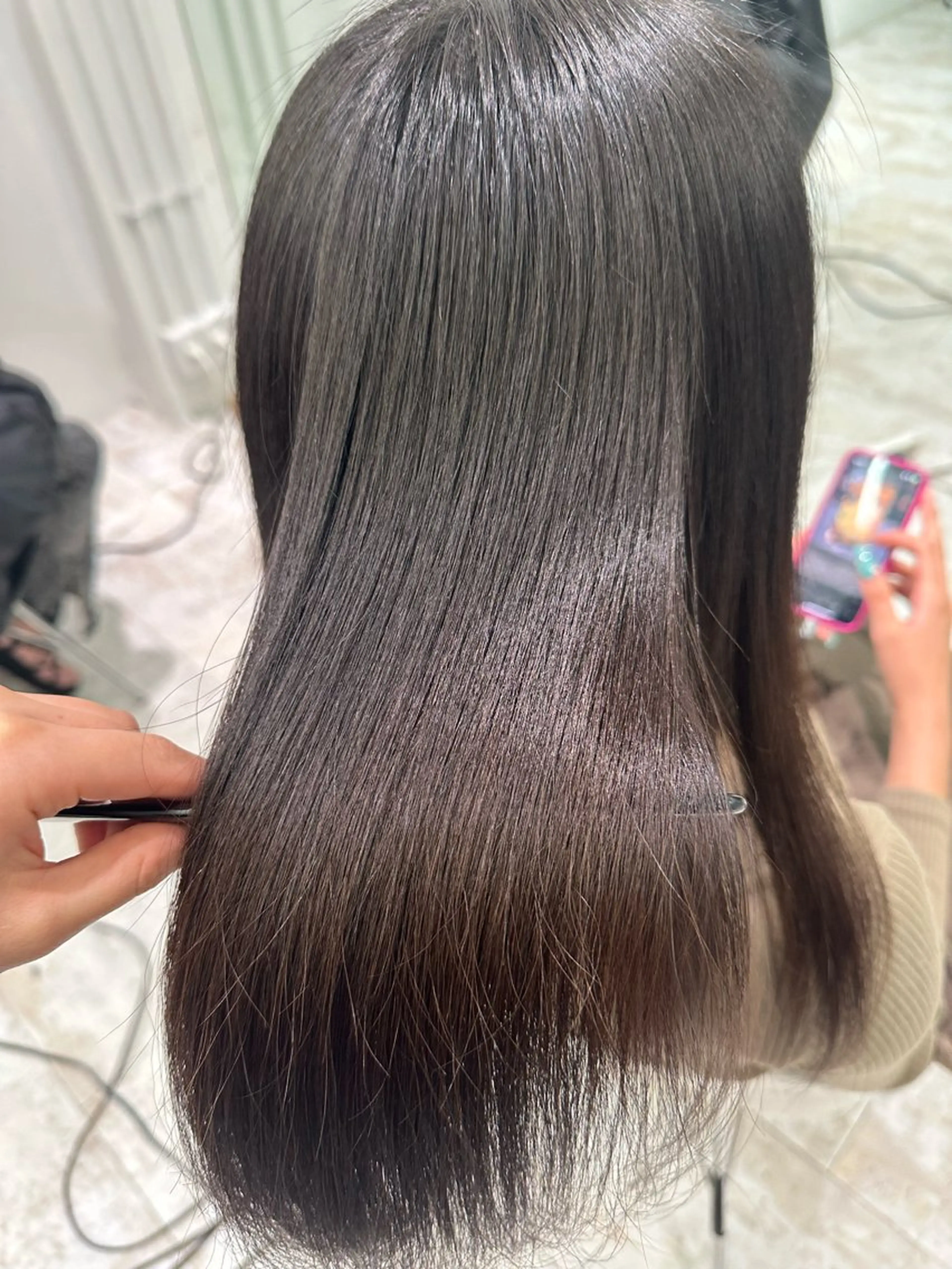 ミディアム 縮毛矯正 🦋フジモリ セリナ🦋のヘアスタイル