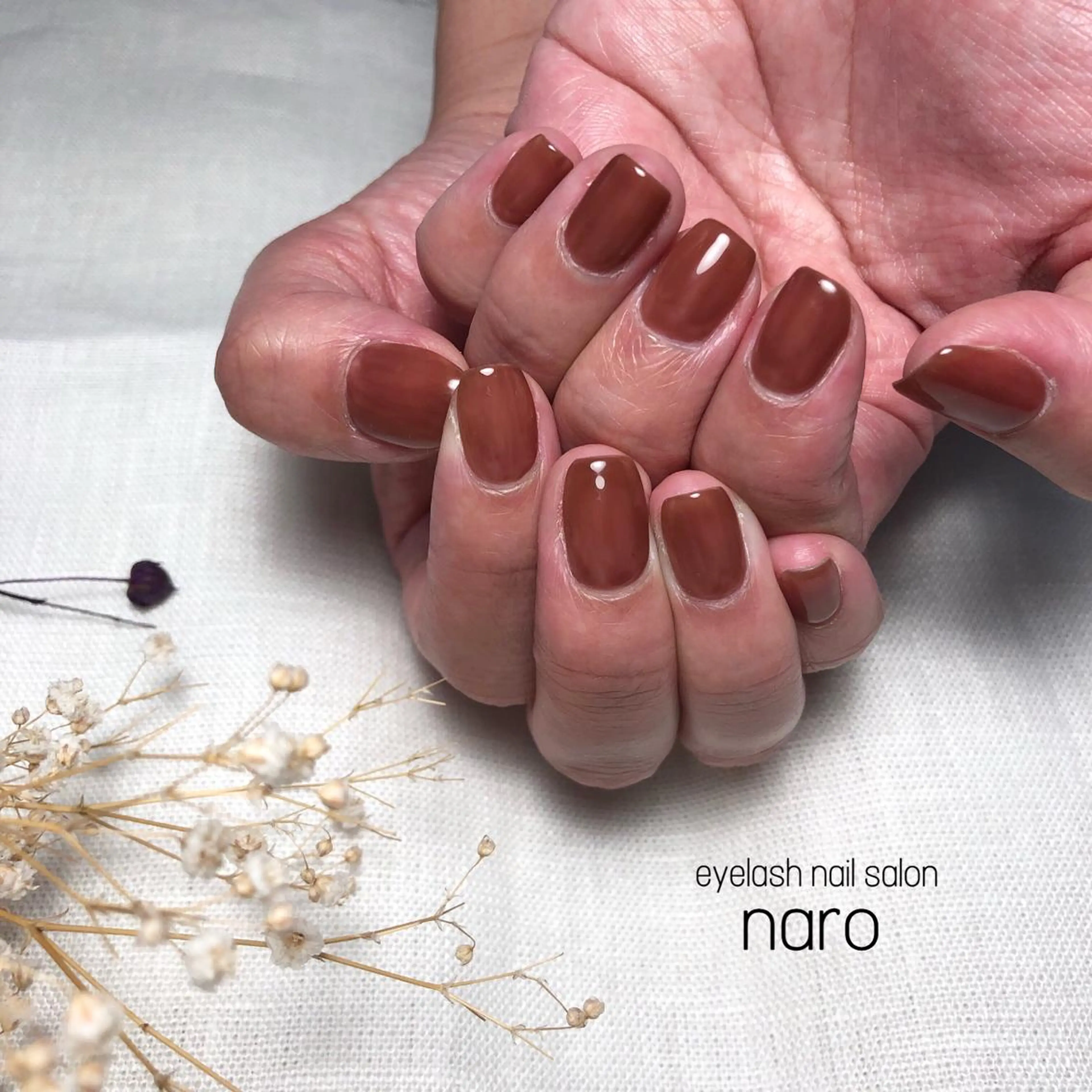 ネイル ワンカラーネイル スクエアネイル salon naroのマツエク・マツパデザイン