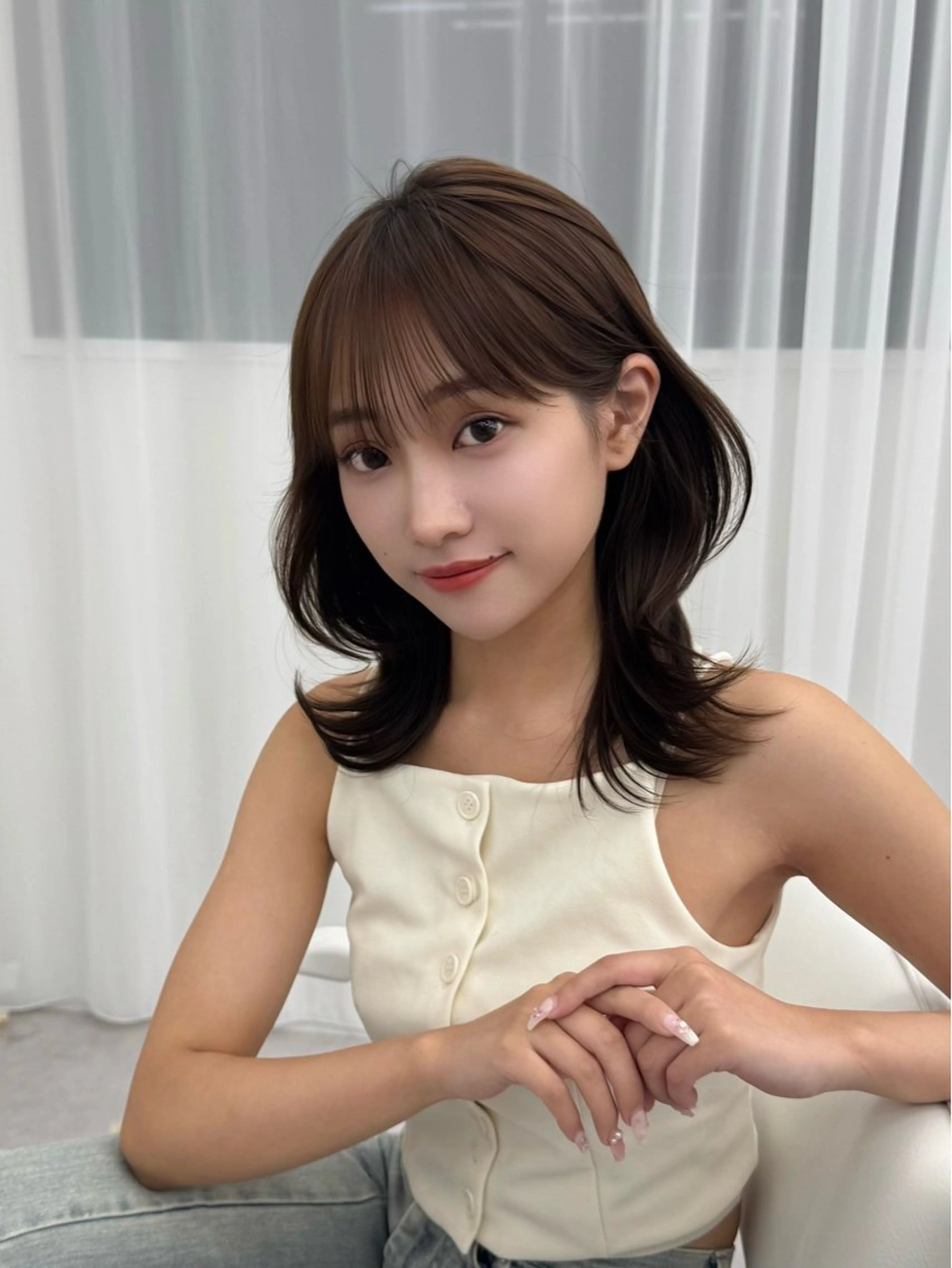 ミディアム カラー ヘアアレンジ 顔周り&ミディアム 特化/池袋/kokiのヘアスタイル