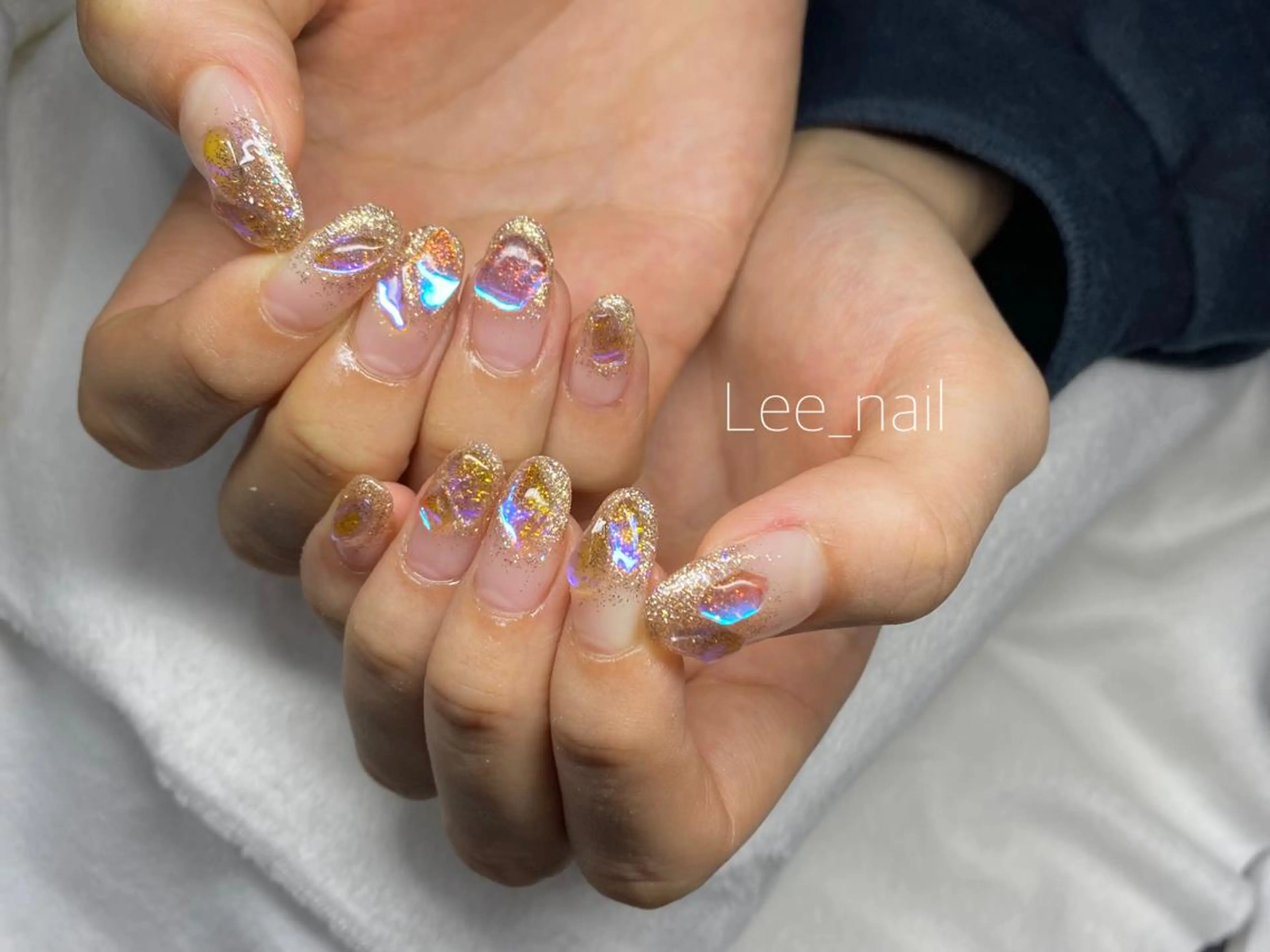 ネイル アートネイル 韓国ネイル ワンカラーネイル ストーンネイル ハンドネイル Lee_ nailのネイルデザイン