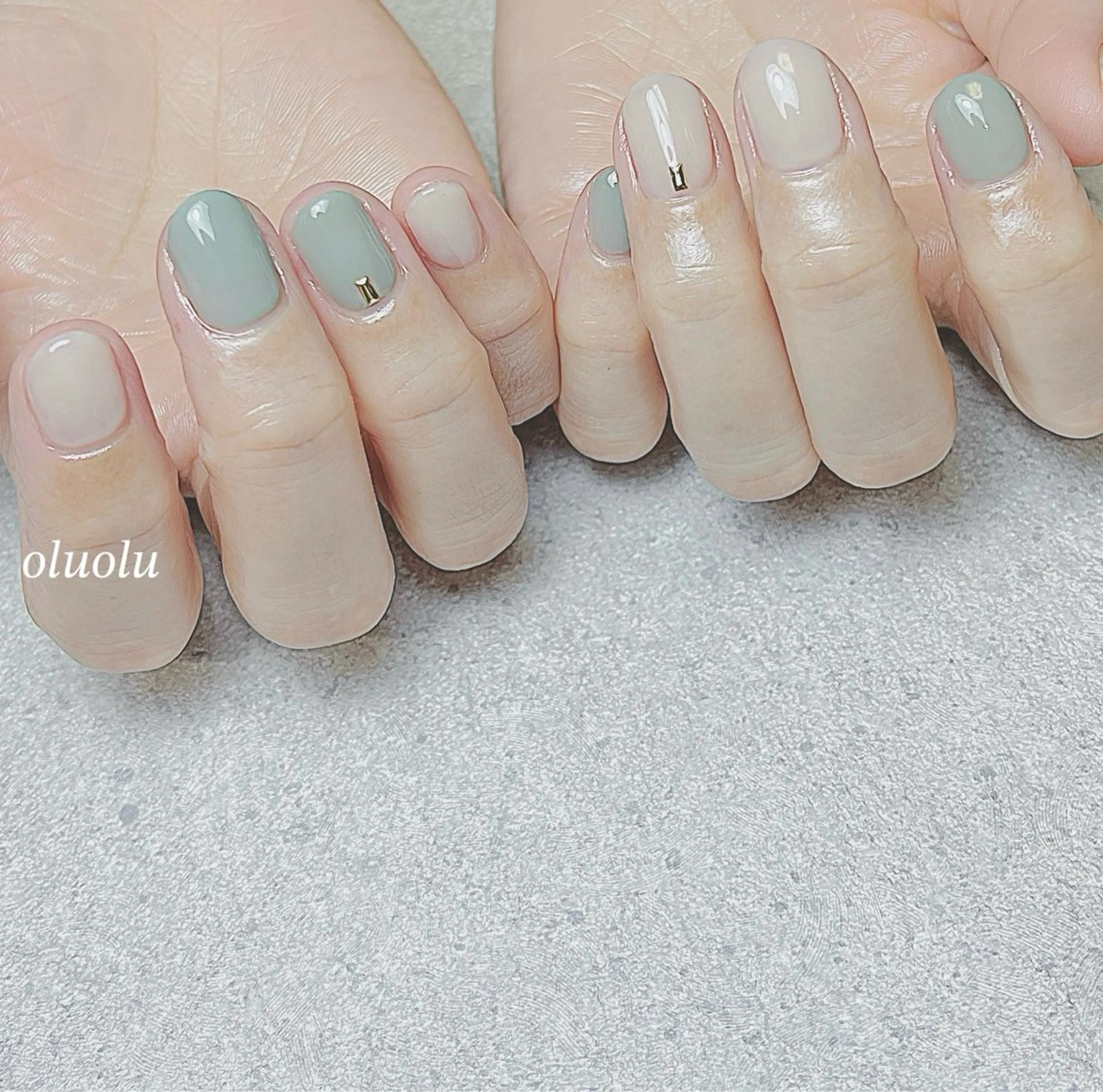 ネイル オフィスネイル ワンカラーネイル シンプルネイル ハンドネイル 大村 紬華のネイルデザイン