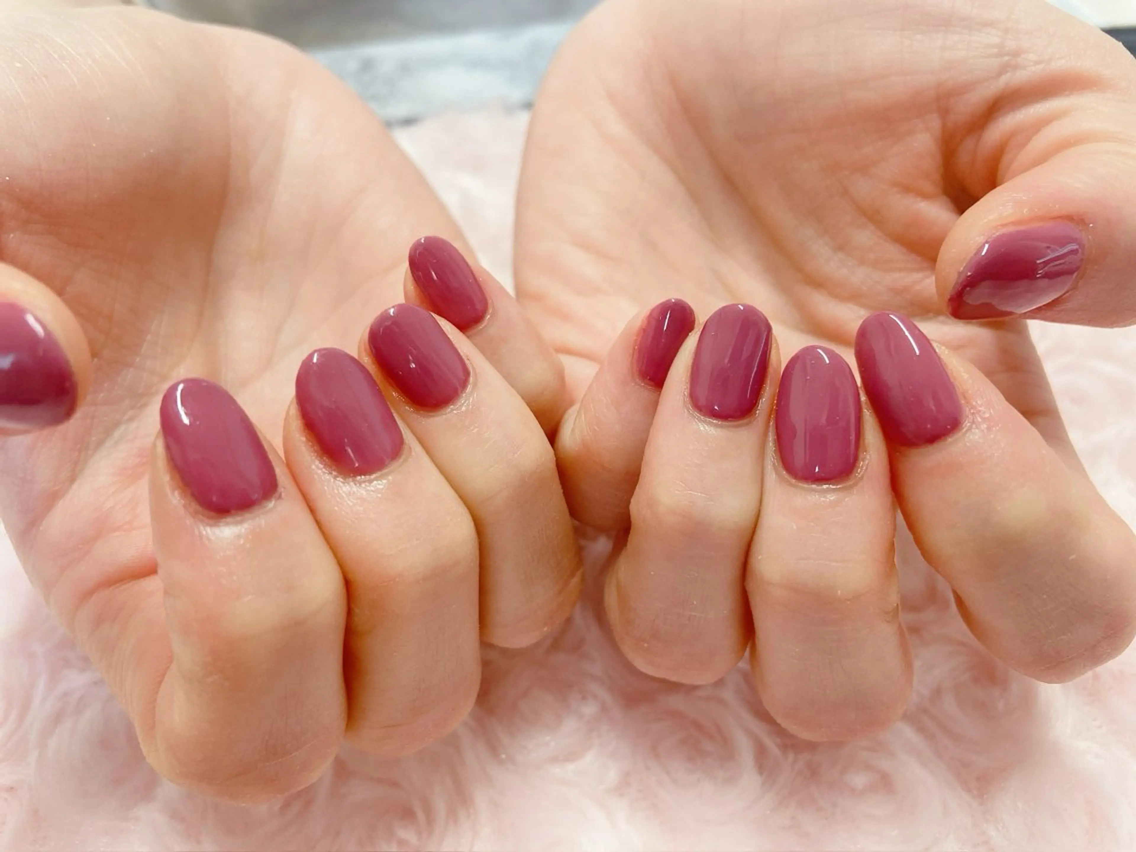 ネイル 長さ出し ジェルネイル ワンカラーネイル パラジェル ハンドネイル nail salon Berry所属・前田 りかのネイルデザイン