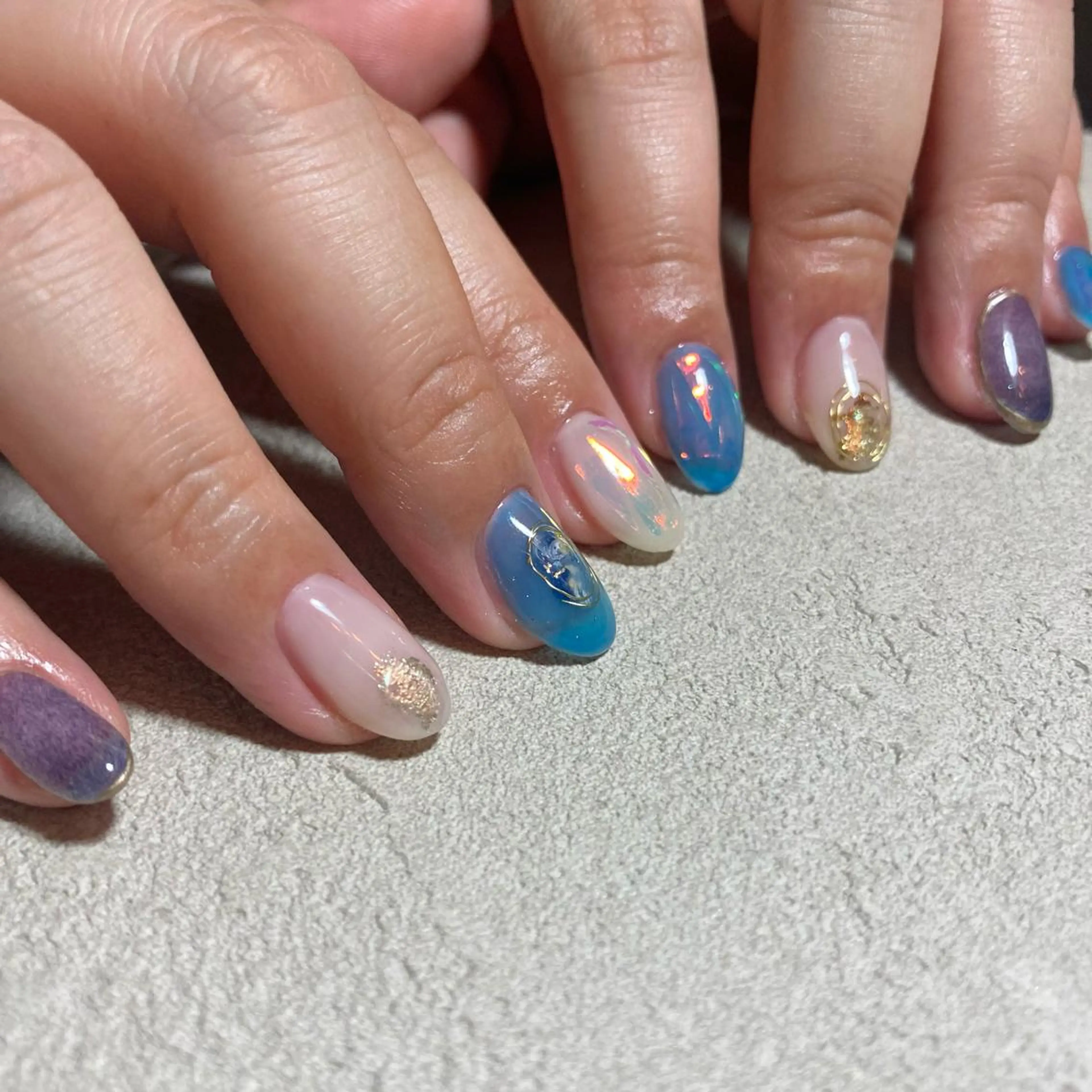 ネイル アートネイル ニュアンスネイル 春ネイル 夏ネイル ハンドネイル 山田 貴子のネイルデザイン