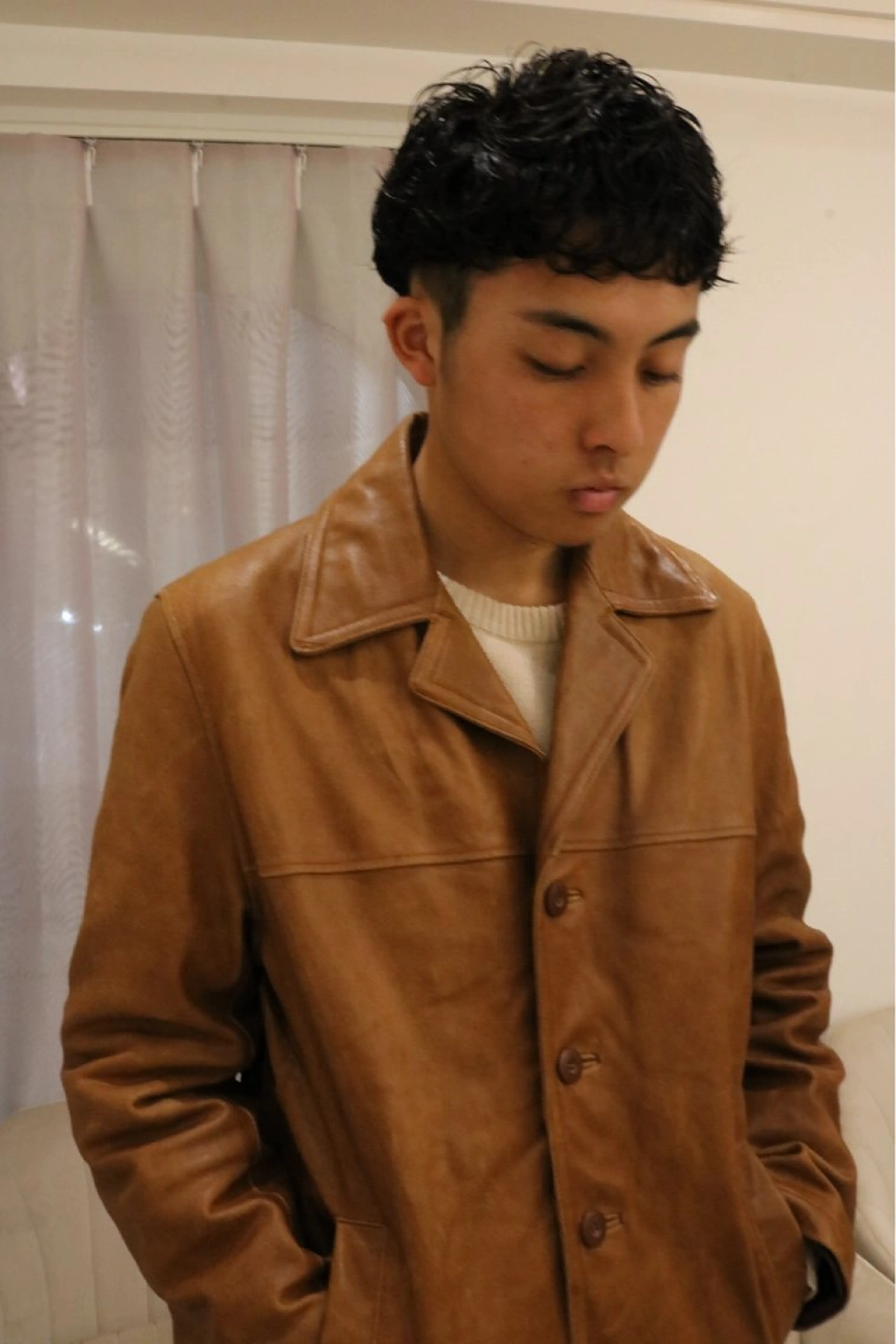 ショート パーマ カット パーマ トリートメント 松村 澪里のヘアスタイル