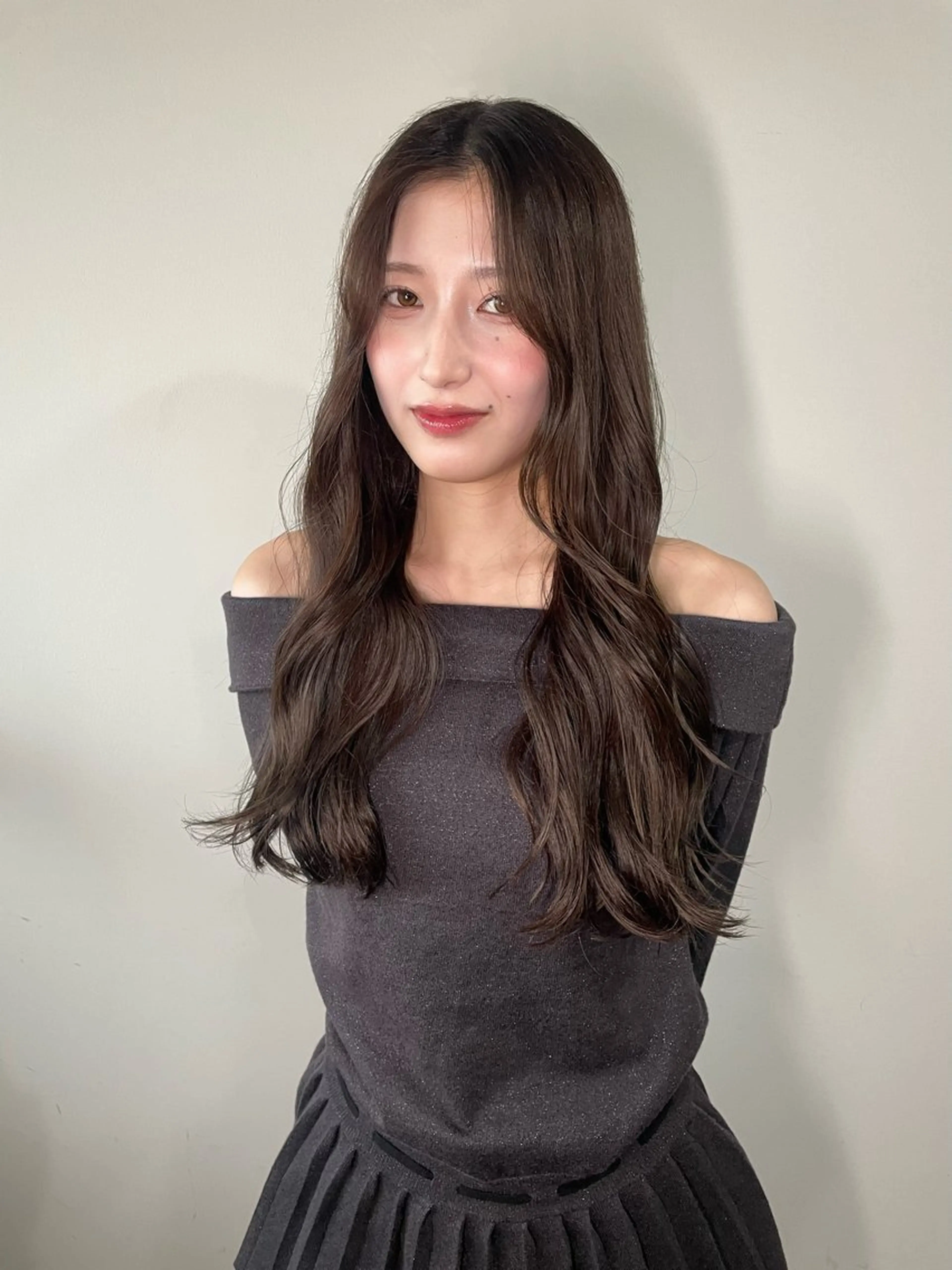 セミロング カラー ヘアカラー カットモデル/ ハイトーン/ゆうあのヘアスタイル