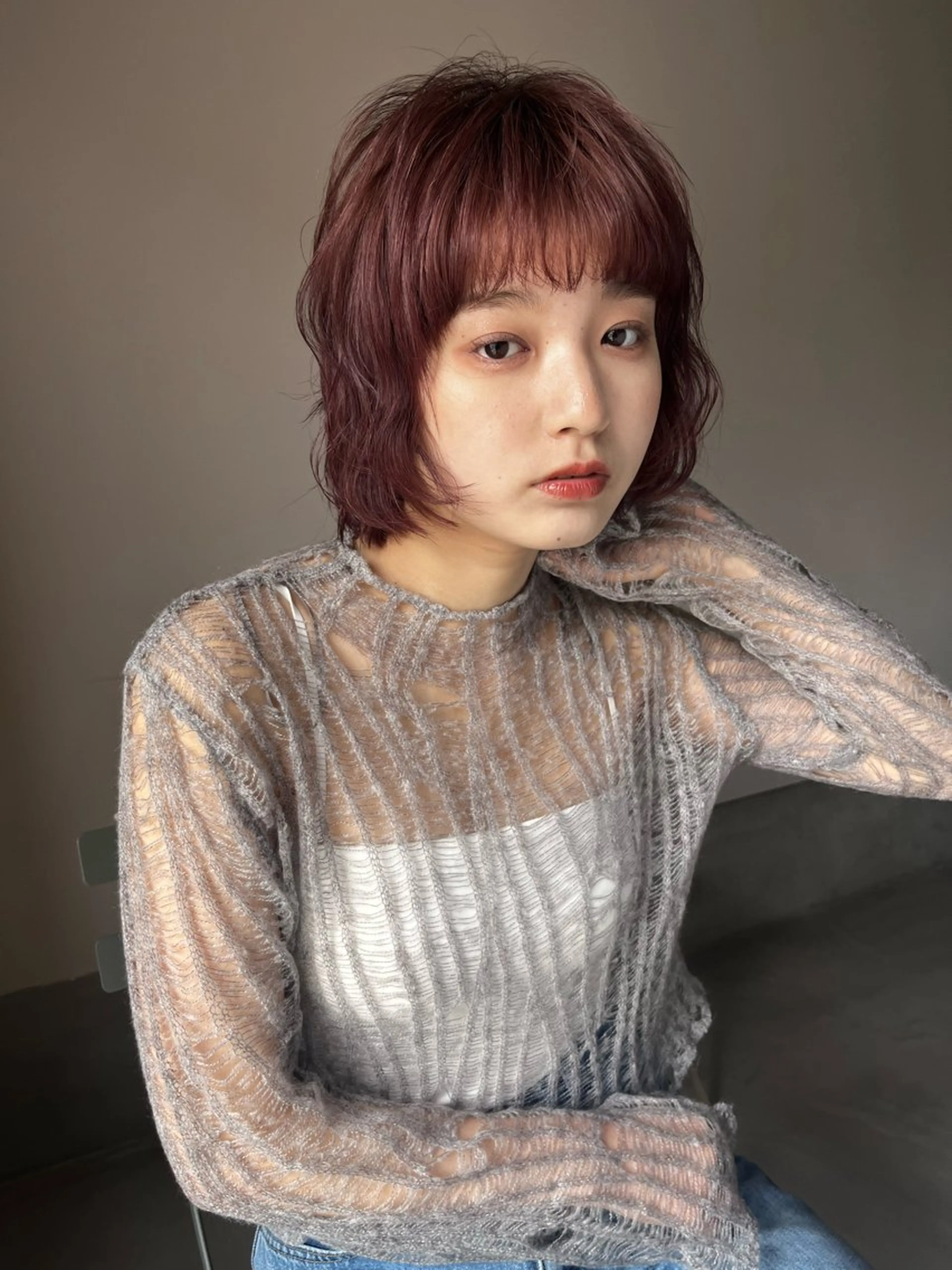 ミディアム カラー ブリーチ MINX The pass所属・透明感ケアカラー/ レイヤー/ryokaのヘアスタイル