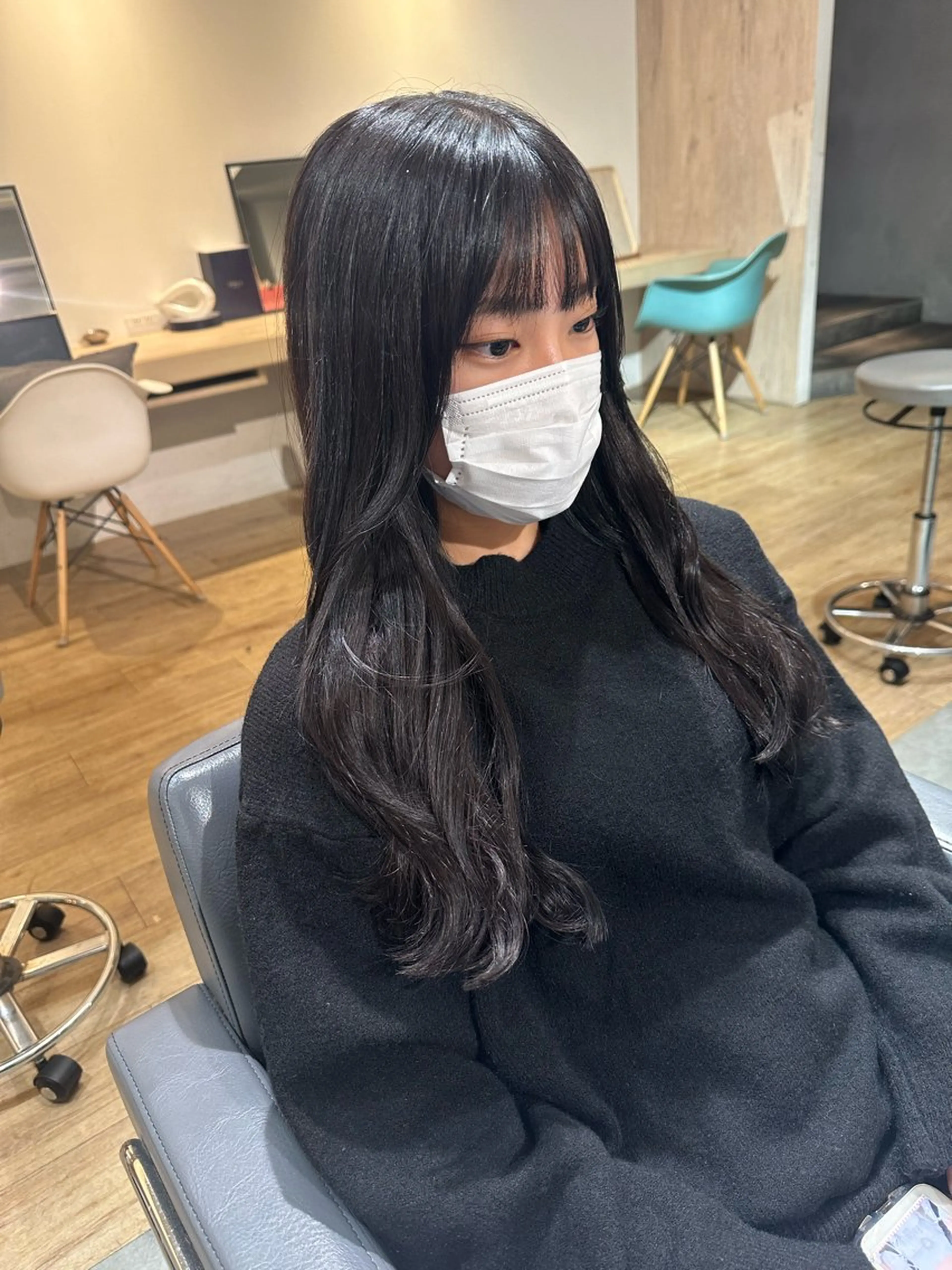 ロング カラー カット ヘアカラー エクステ 美髪・シールエクステ ホソタニリョウコのヘアスタイル