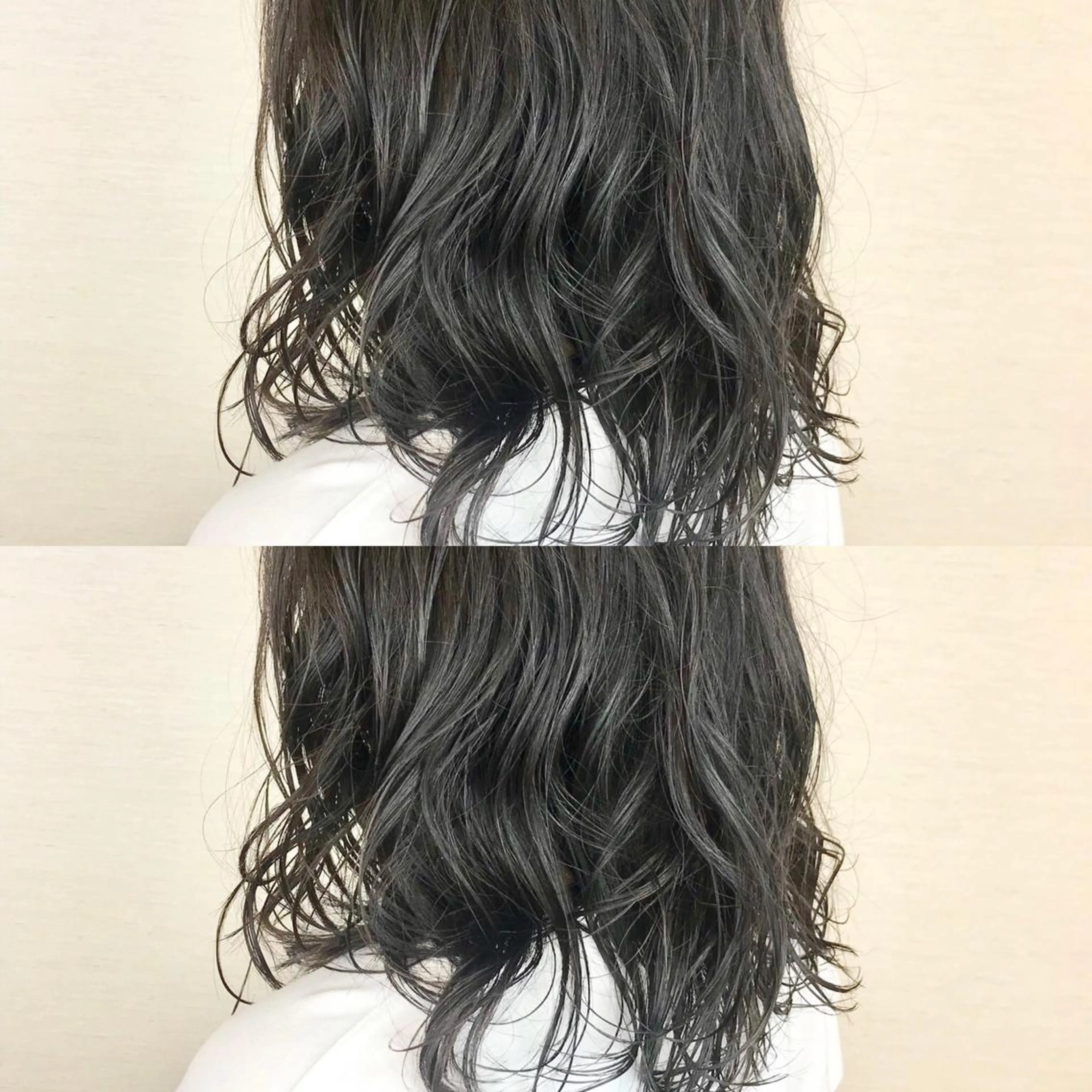 セミロング パーマ セミロングパーマ ニュアンスパーマ 韓国レイヤーカット/ ダブルカラーのヘアスタイル