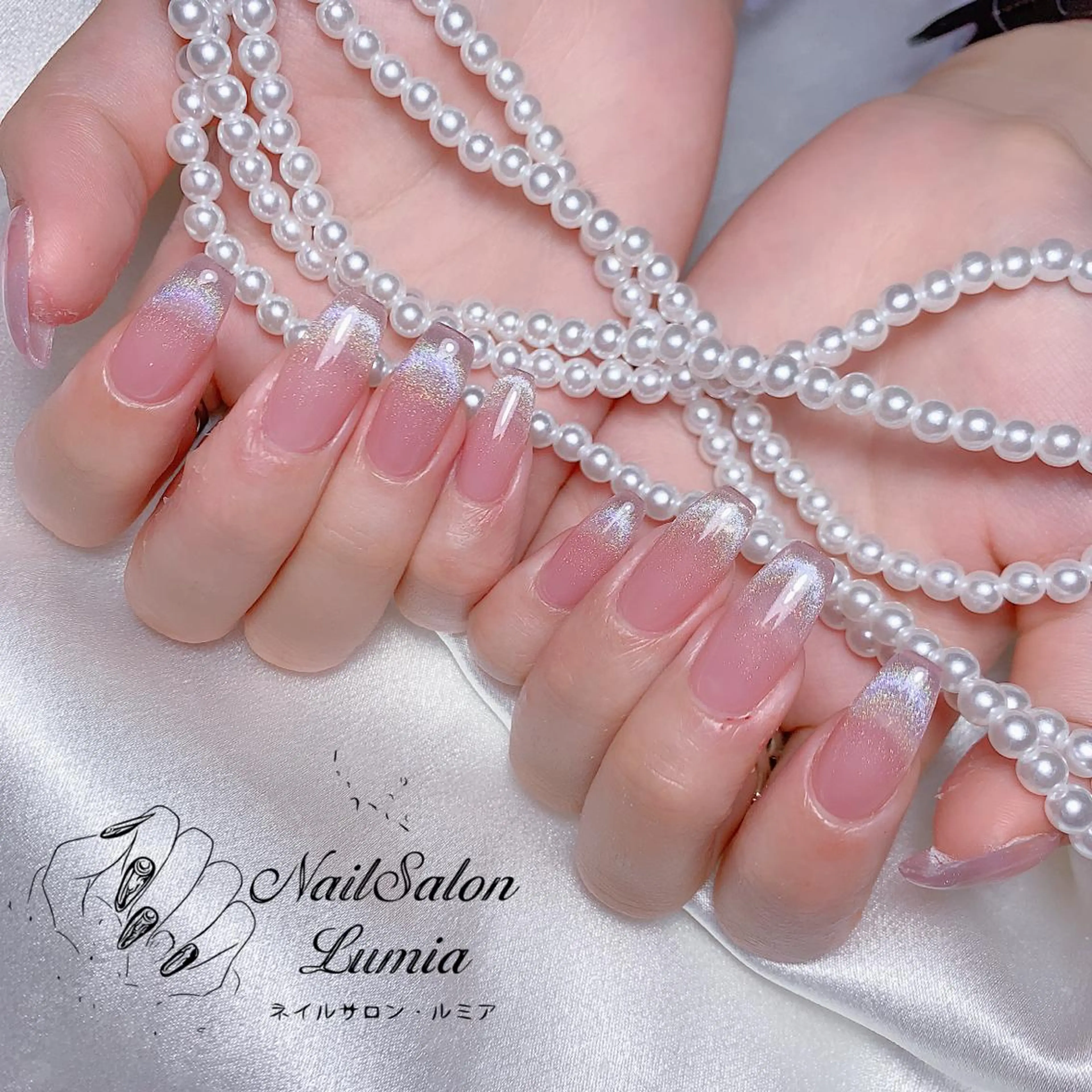 ネイル グラデーション マグネットネイル ハンドネイル ネイルサロン ルミア Lumia 店長のネイルデザイン