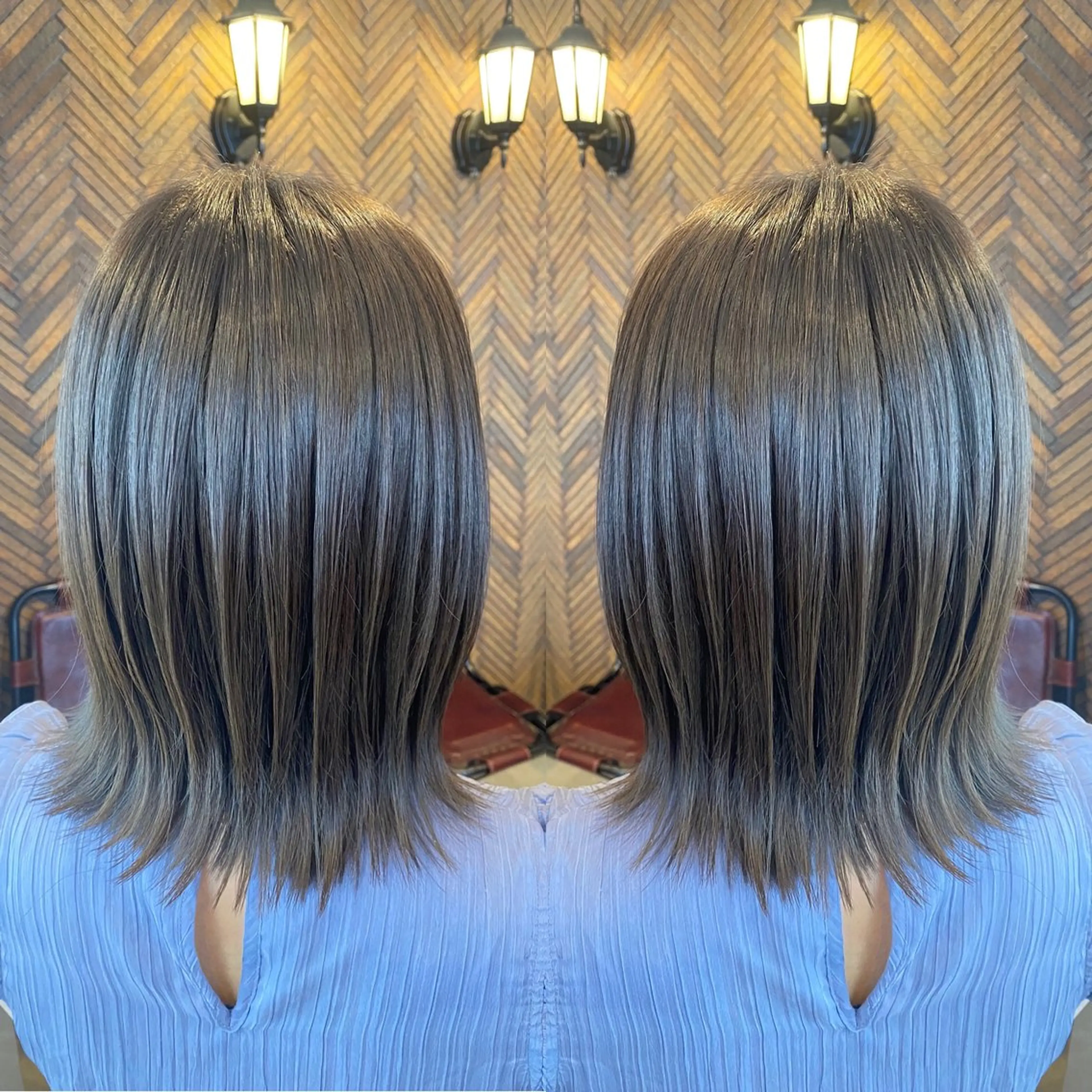 ミディアム カラー カット ヘアカラー トリートメント ヘッドスパ tocca 💜石田愛結💜のヘアスタイル