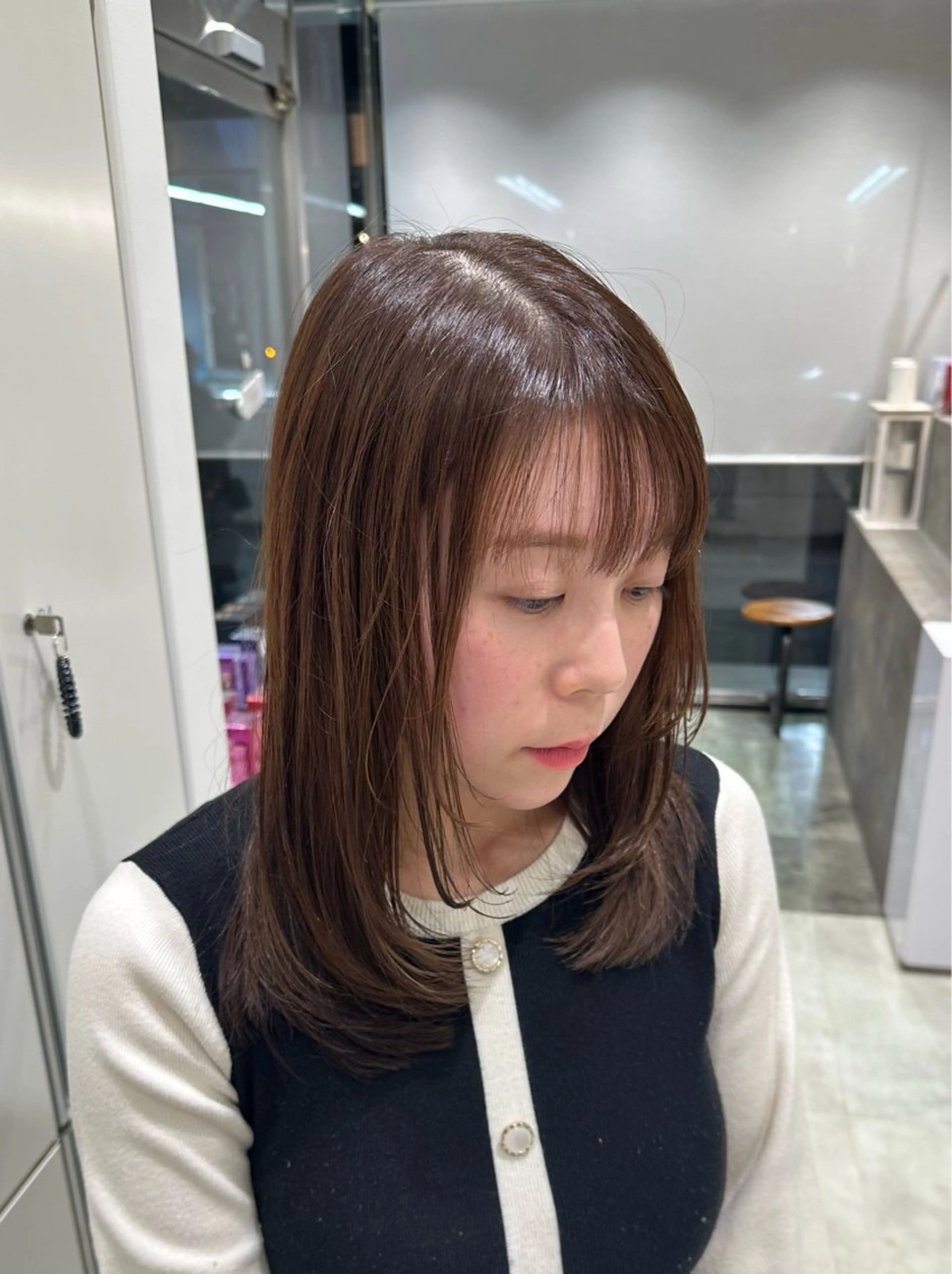 セミロング 鶴見/Bonecca /林 愛翔のヘアスタイル