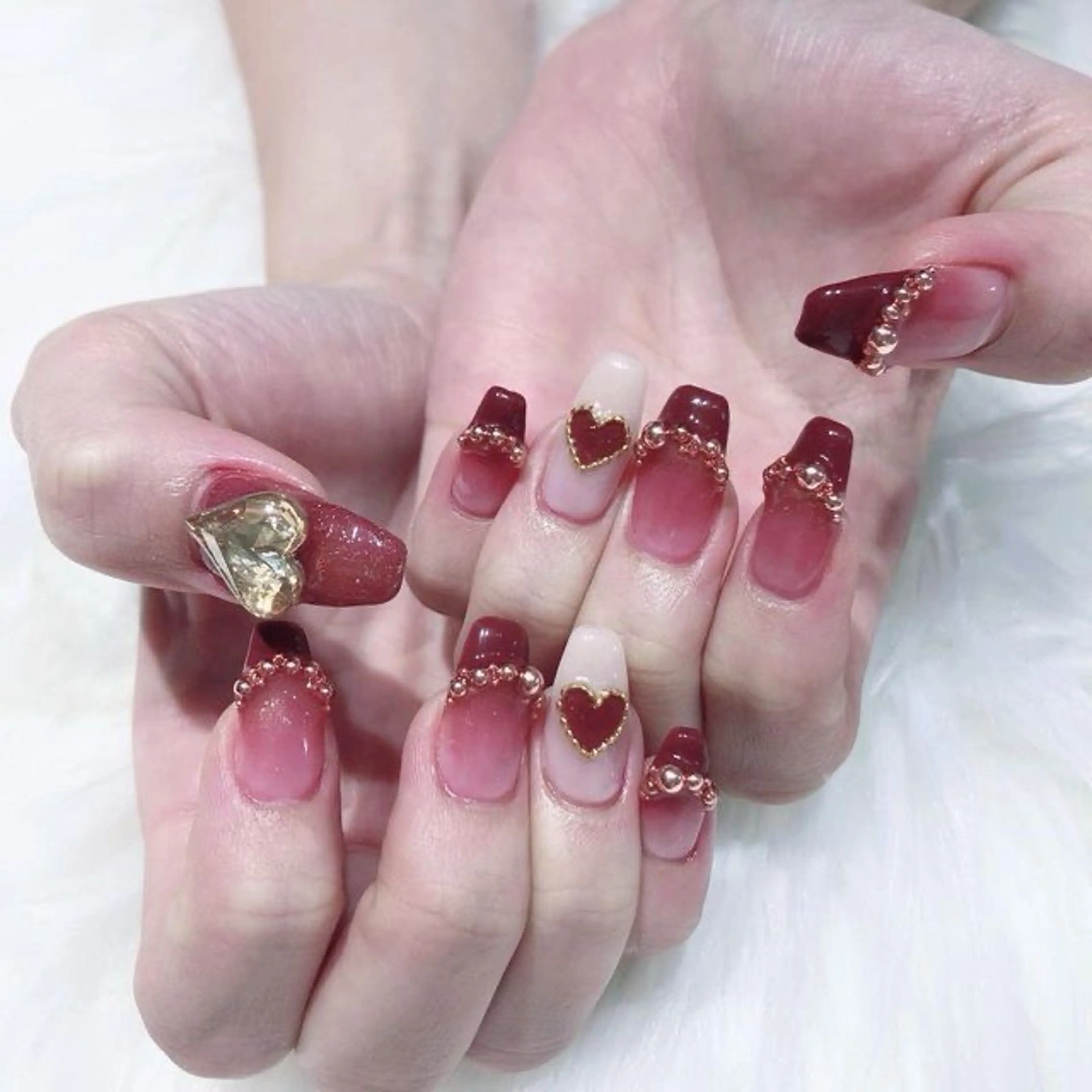 ネイル 韓国ネイル 持ち込み ニュアンスネイル ネイルチップ 冬ネイル RINN ANA.CHUOのネイルデザイン