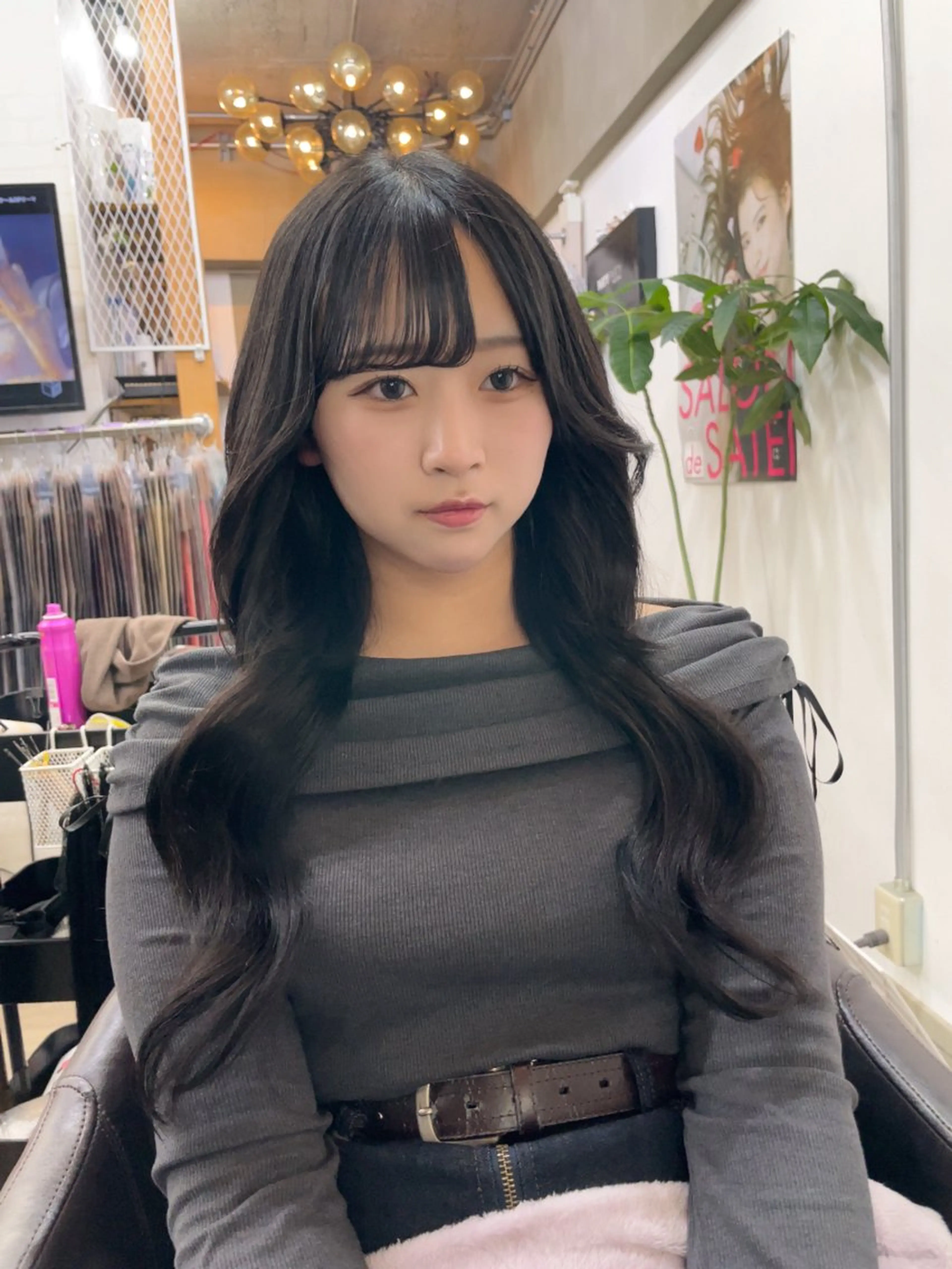 ロング プルエクステ エクステ 韓国風ヘア プルエクステ界隈 ハイトーン/カツオ✨のヘアスタイル