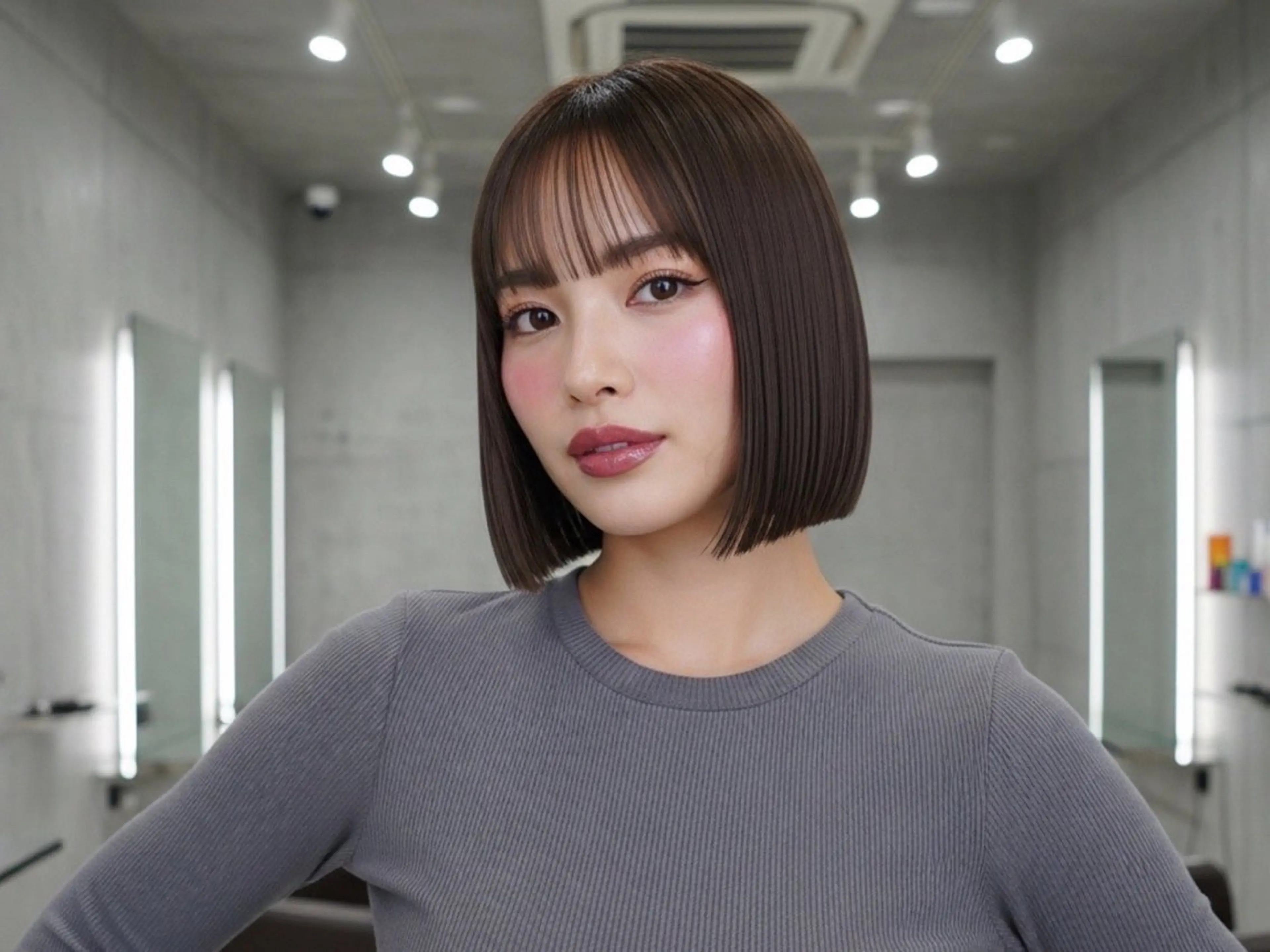 ミディアム 似合わせボブ✖️ 韓国レイヤー✨小関のヘアスタイル