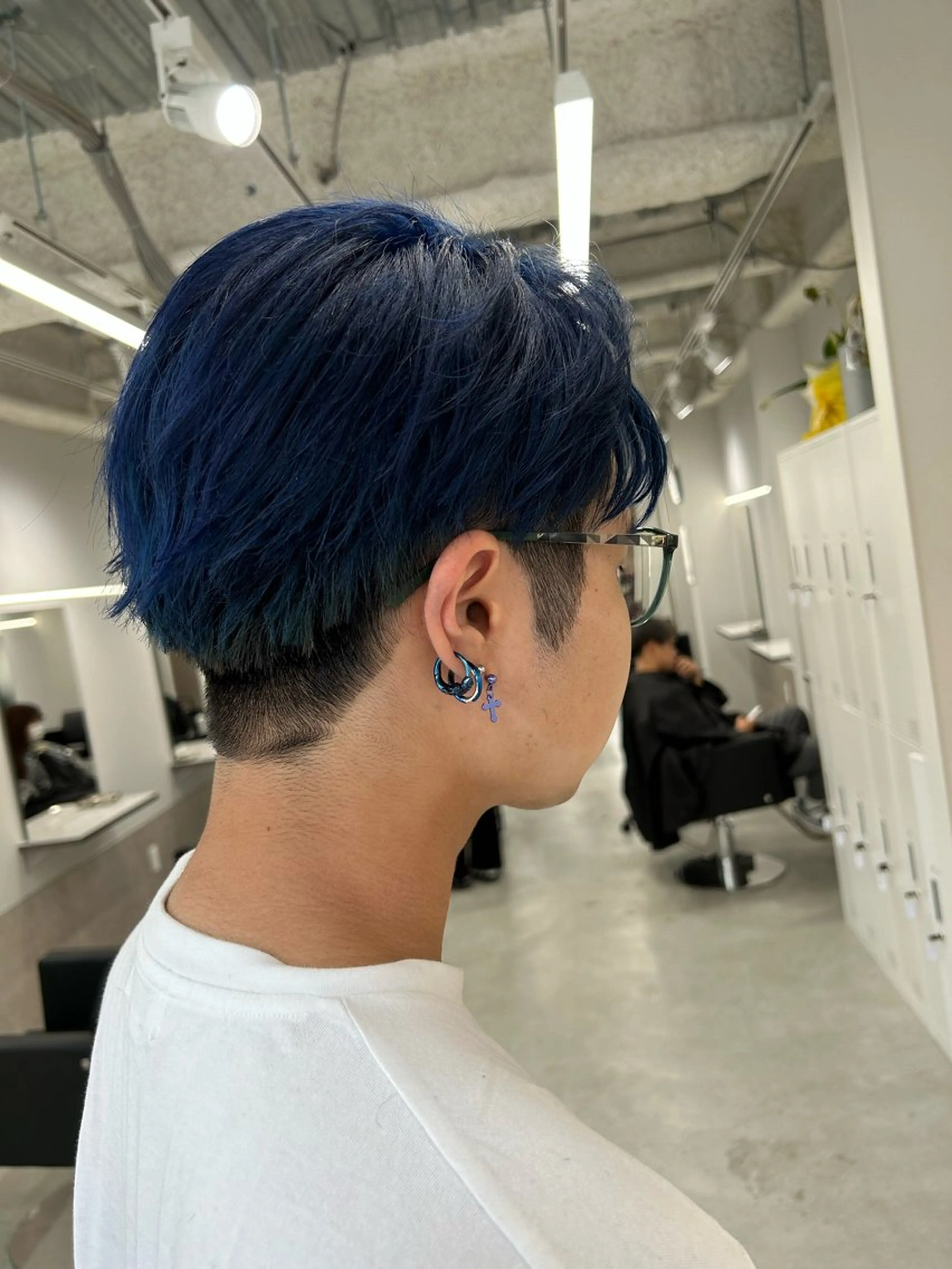 ショート カラー メンズ ブルーカラー Gisel みらののヘアスタイル