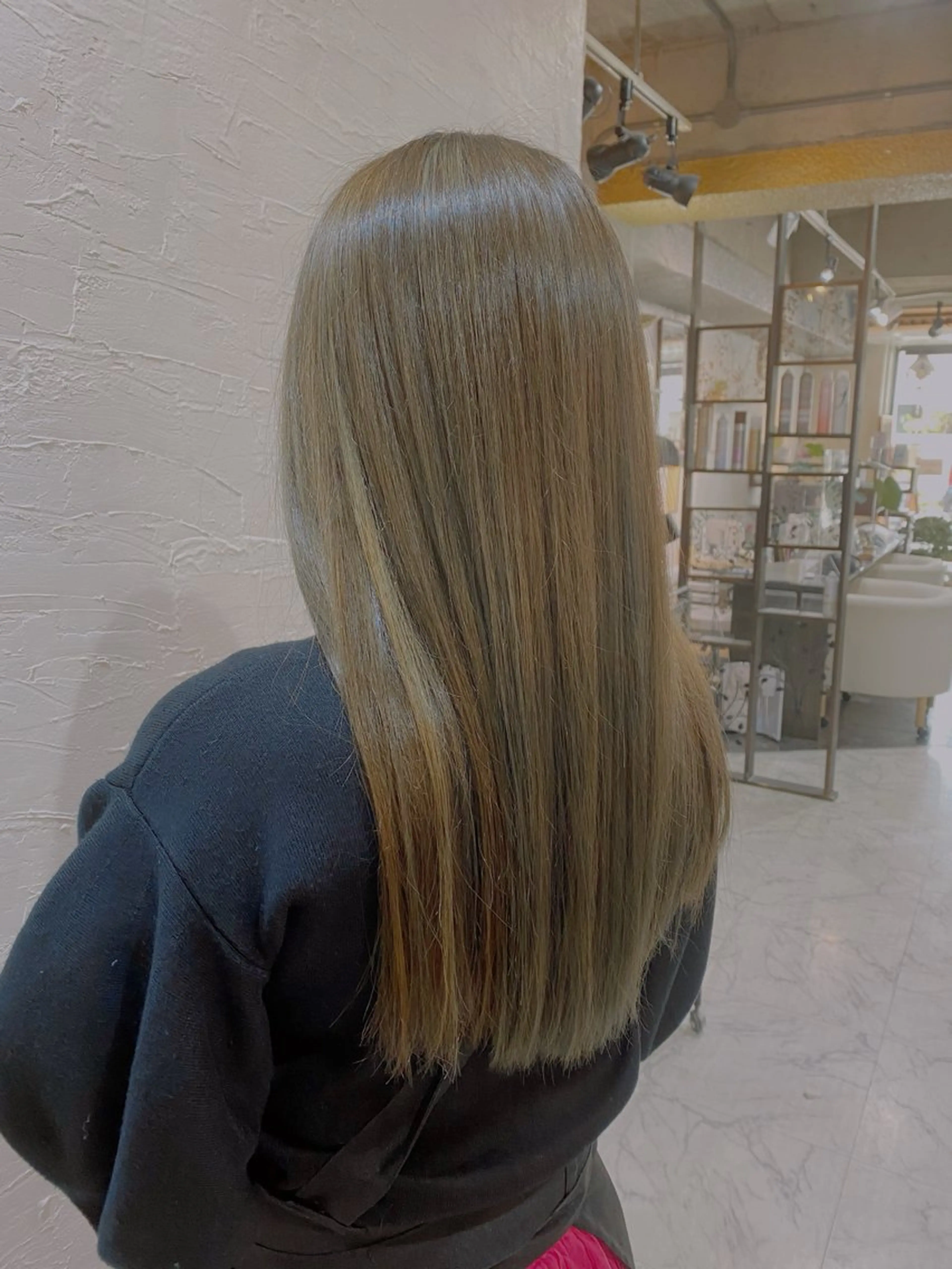 カラー ベージュカラー エクステ 野坂 宏之のヘアスタイル