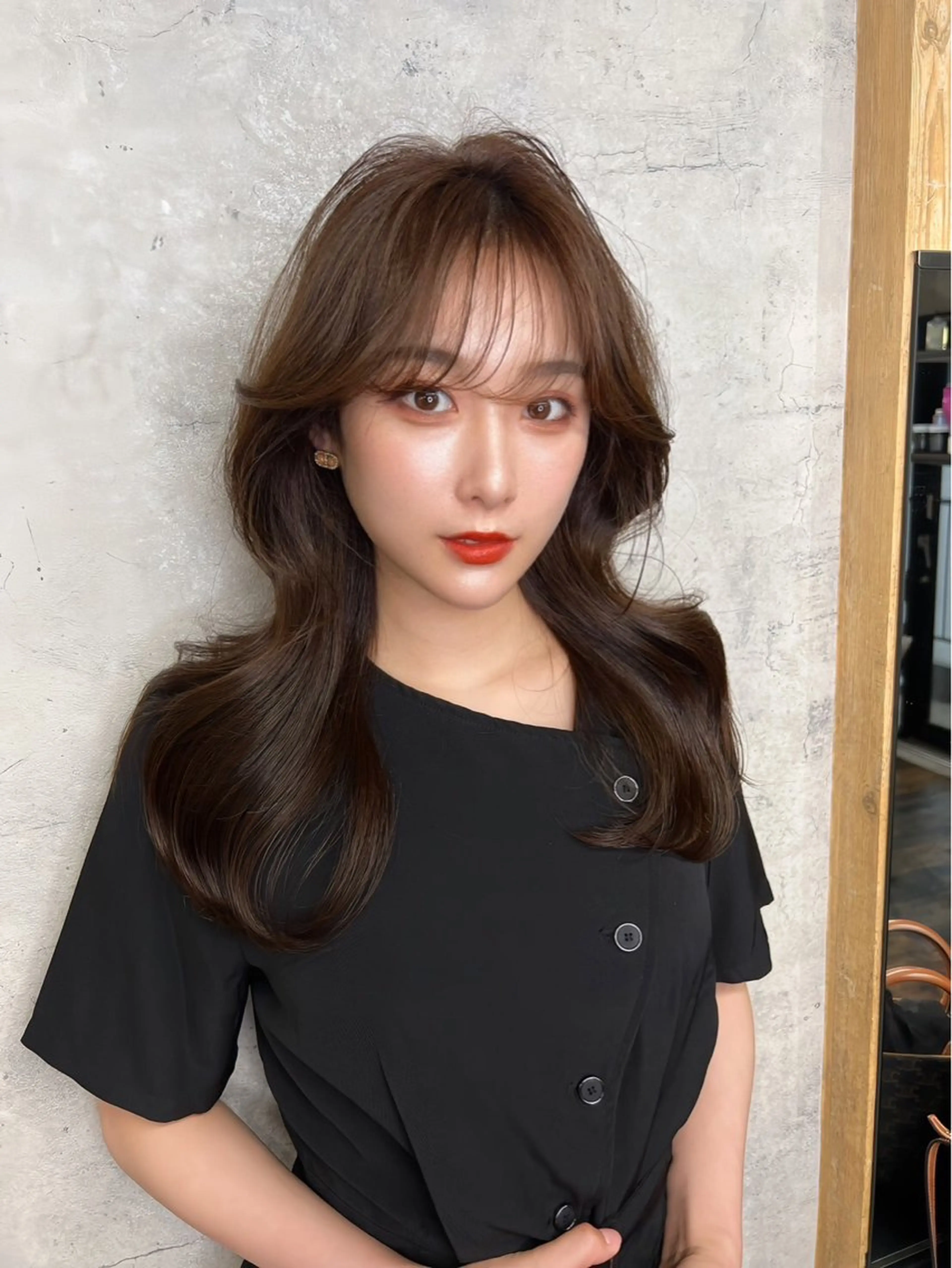 セミロング カラー パーマ ヘアアレンジ foi. フォワ所属・🇰🇷韓国トレンド ヘア🇰🇷高田のヘアスタイル