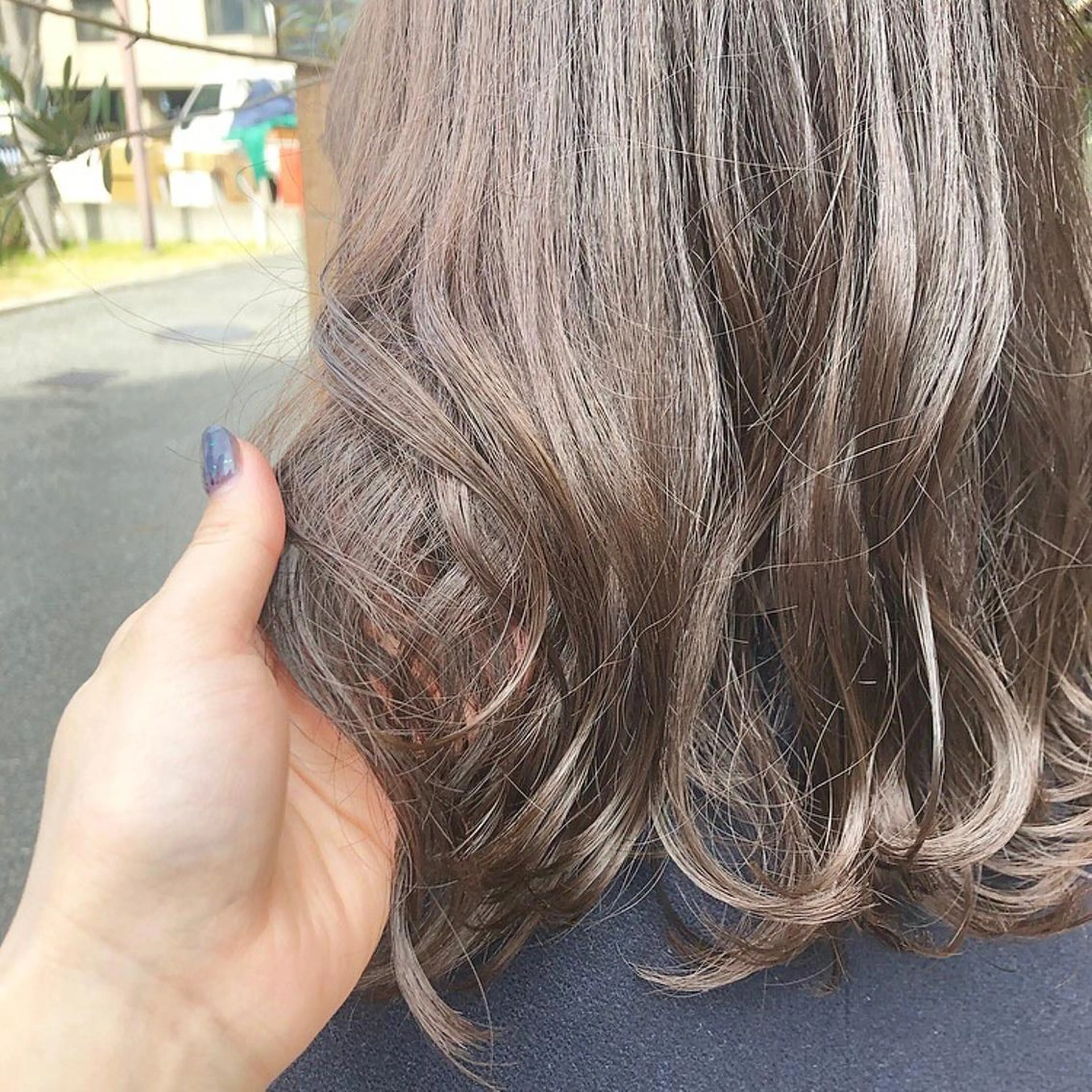 セミロング カラー 透明感カラー 田中 優衣のヘアスタイル