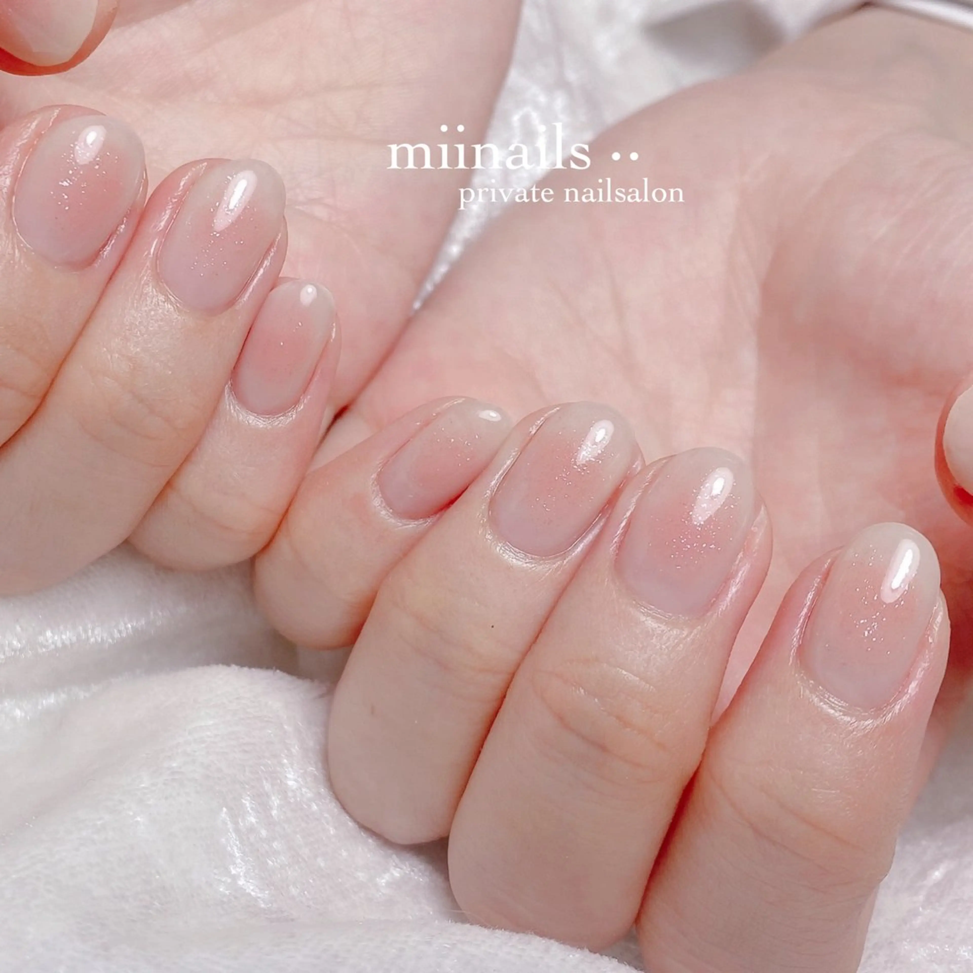 ネイル フレンチネイル 韓国ネイル ワンホンネイル ハンドネイル nailsalon miinailsのネイルデザイン