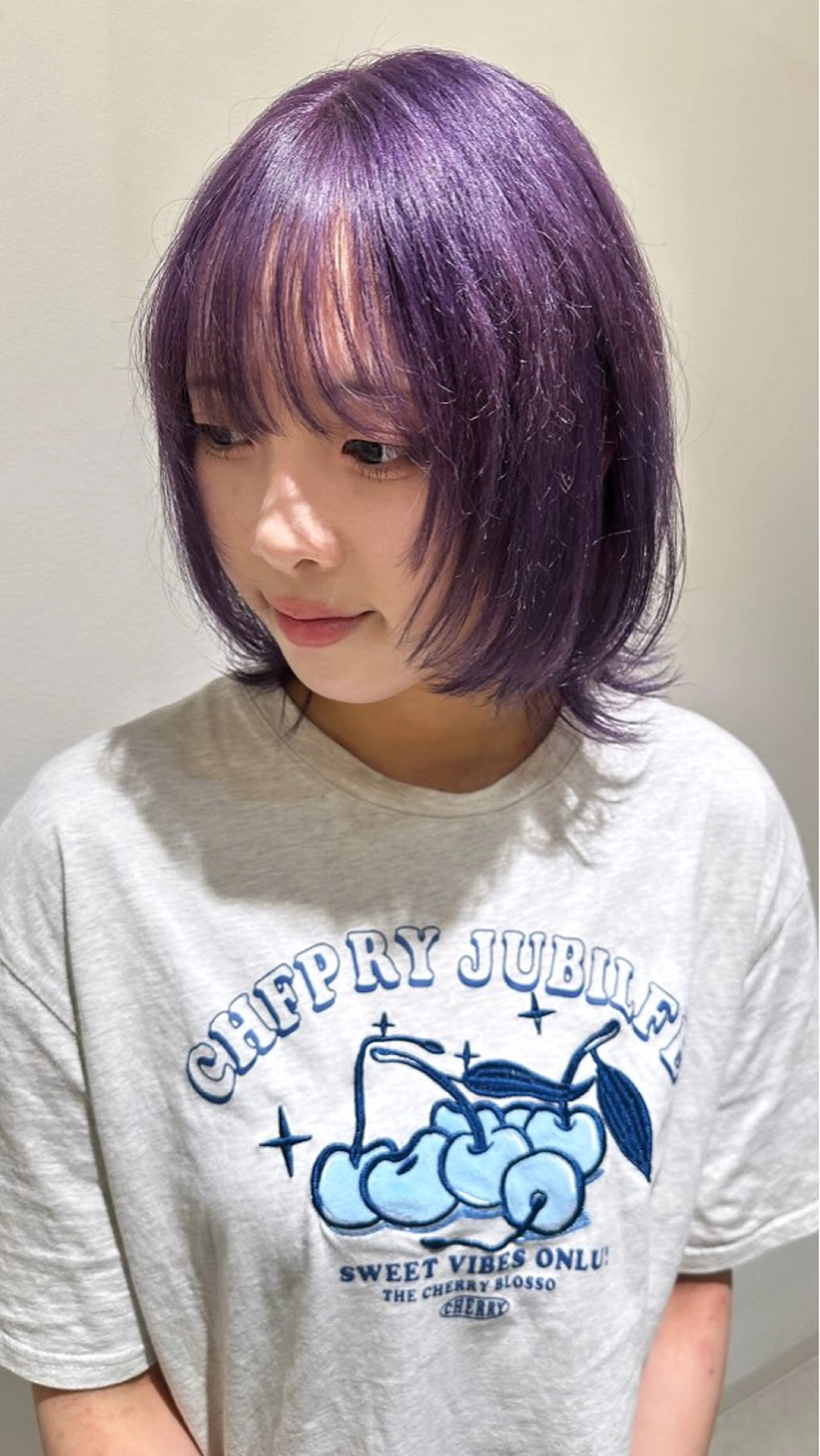 ミディアム カラー ヘアカラー ショート/ボブ 高野菜瑠のヘアスタイル