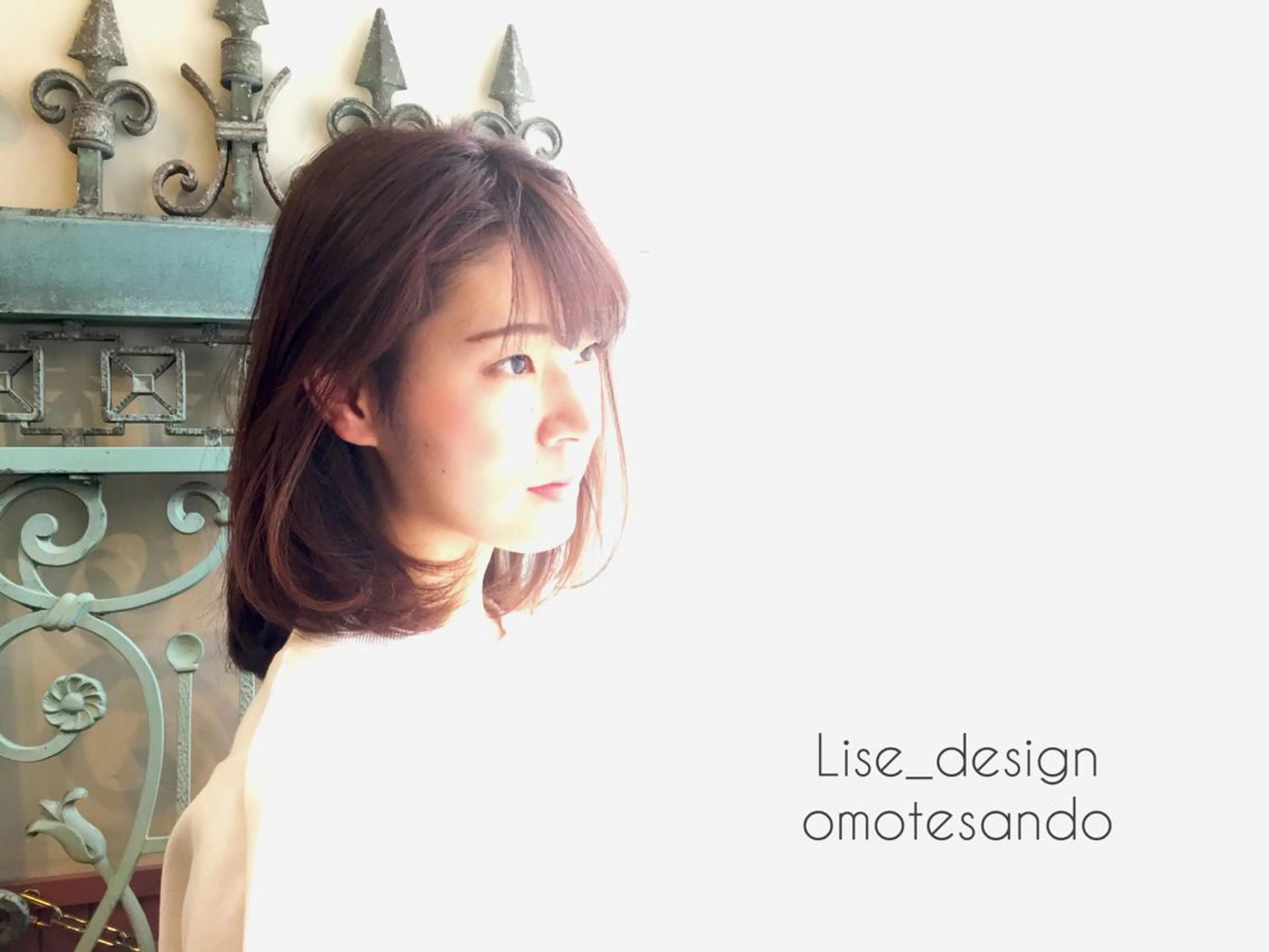 ミディアム カラー パーマ ヘアアレンジ 表参道Lise おおいしおりのヘアスタイル