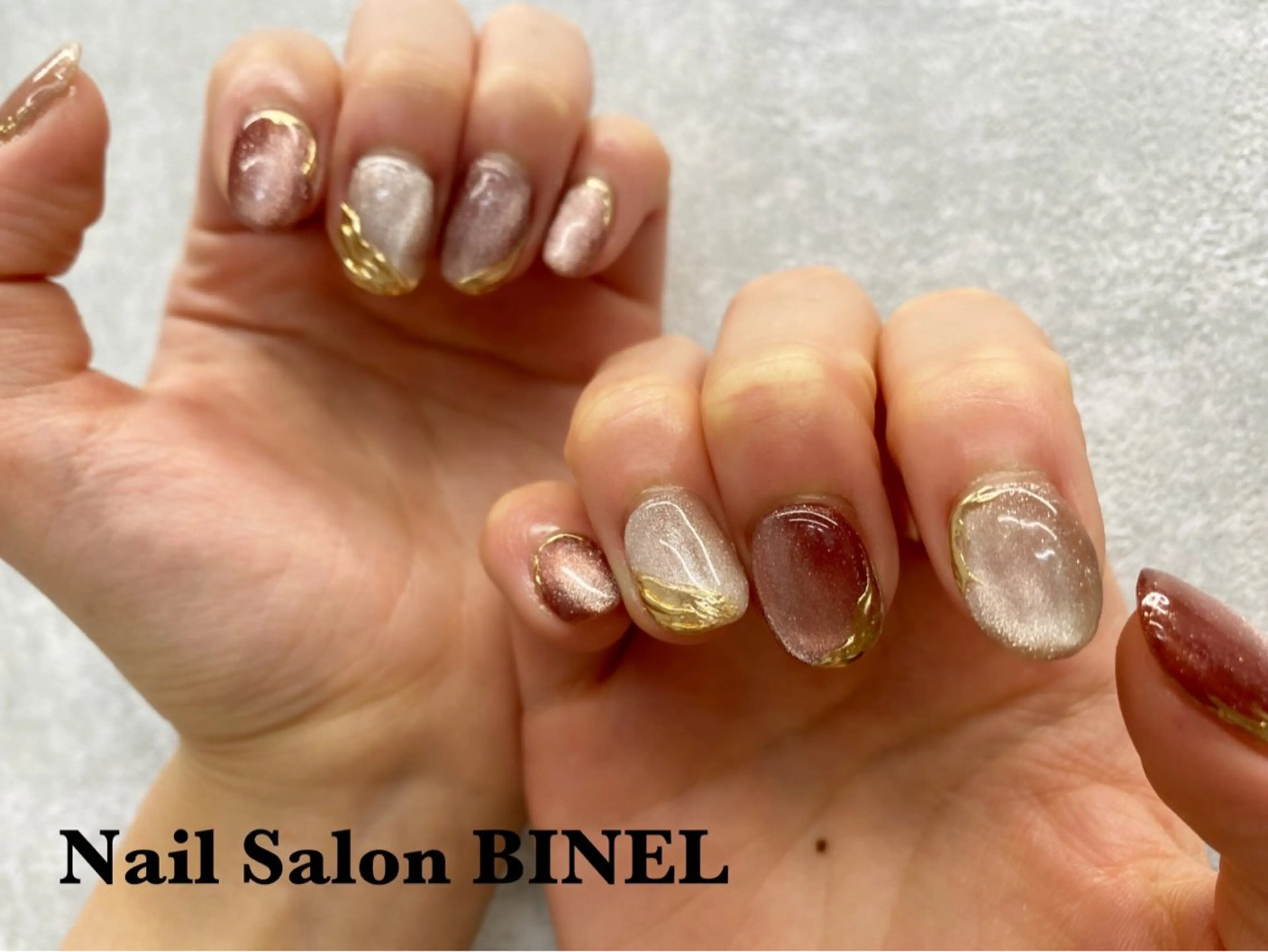 ネイル マグネットネイル ミラーネイル ハンドネイル H. Yuukaのネイルデザイン