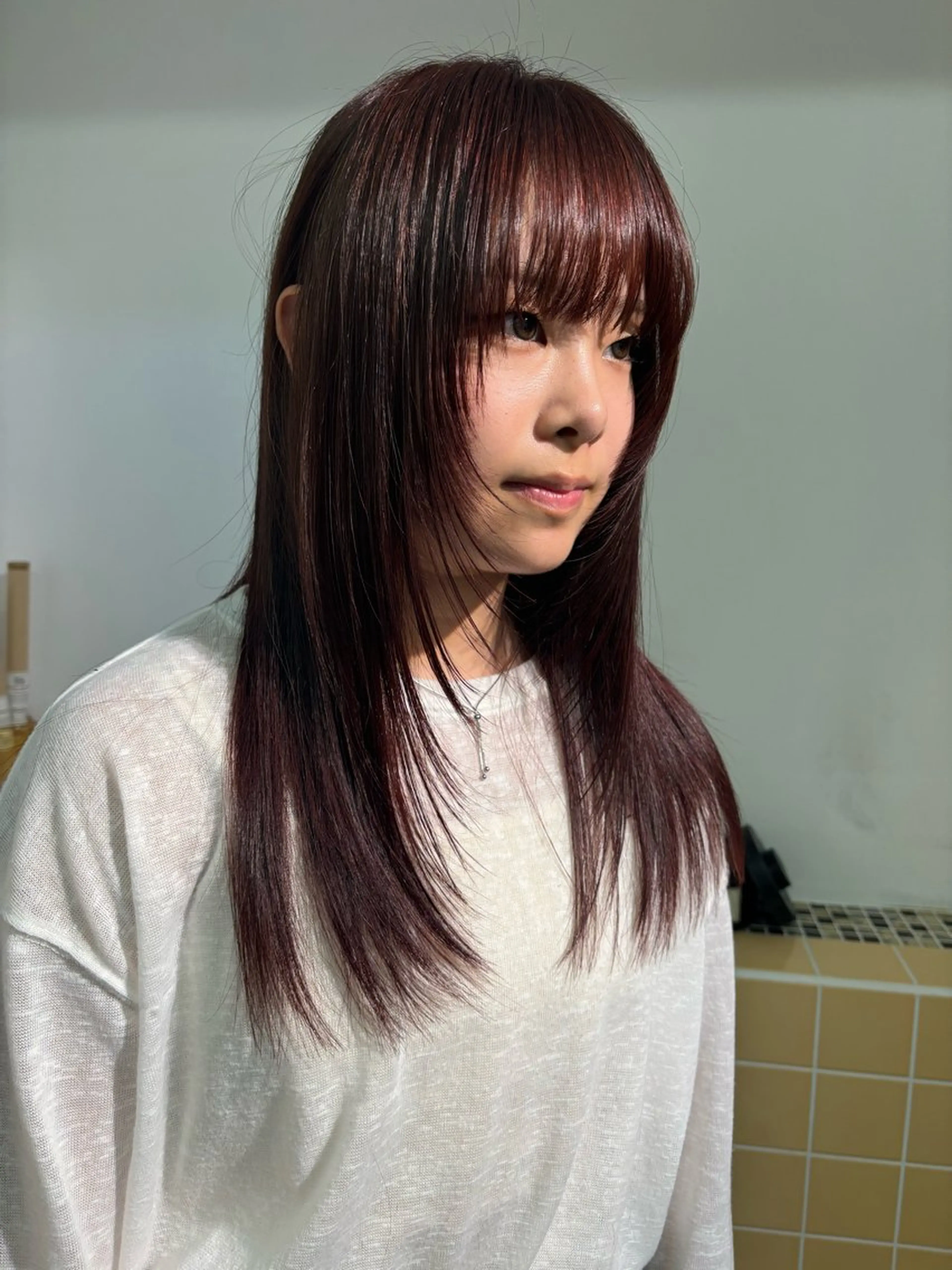 セミロング カラー カット ヘアカラー トリートメント sakura🌸 レイヤー/韓国ヘアのヘアスタイル