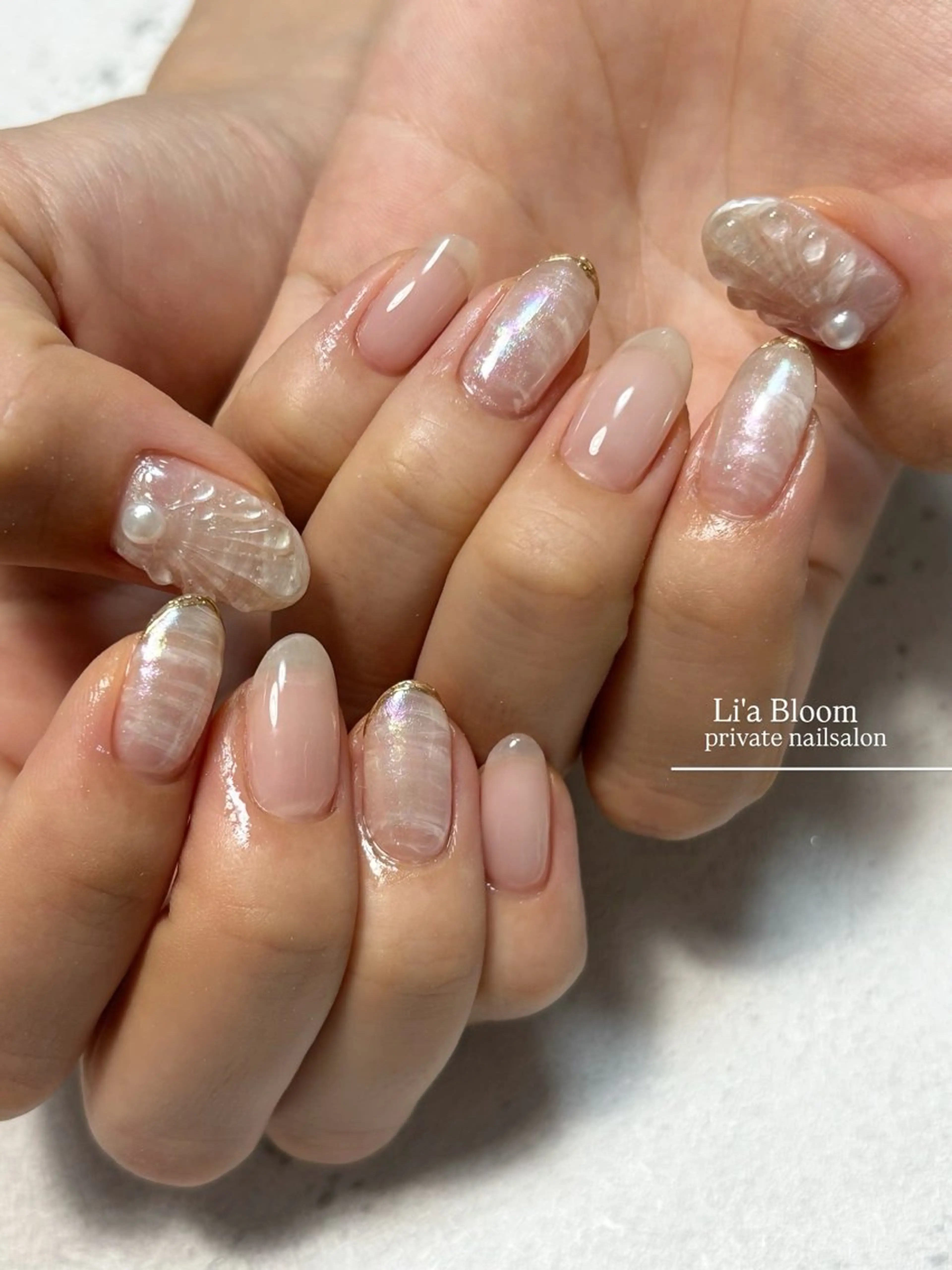 ネイル ハンドネイル Li'a Bloom所属・🦋🤍 madoka🤍のネイルデザイン