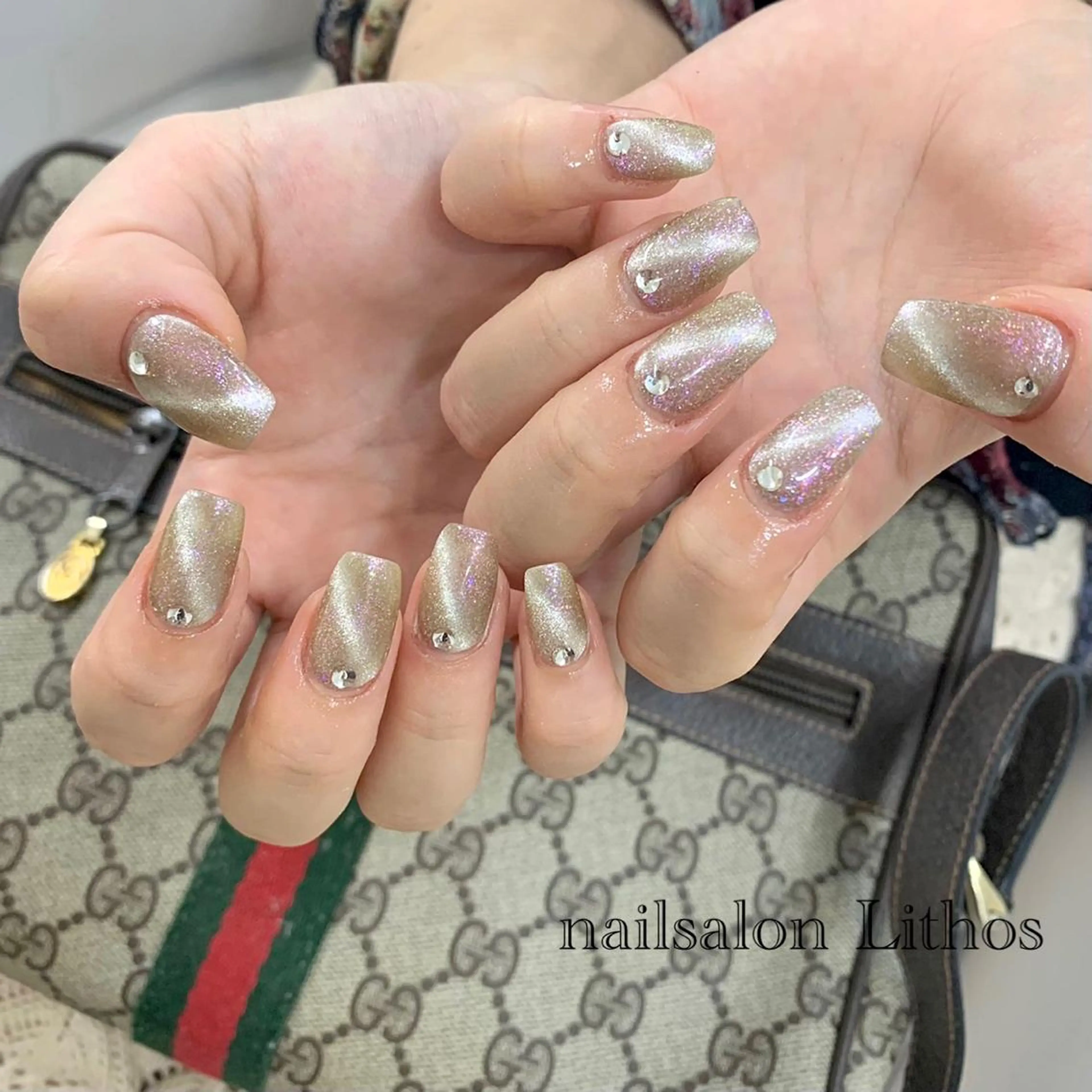 ネイル フットネイル ジェルネイル キラキラネイル 韓国ネイル マグネットネイル ハンドネイル nailsalon Lithos所属・nailsalon Recontreのネイルデザイン