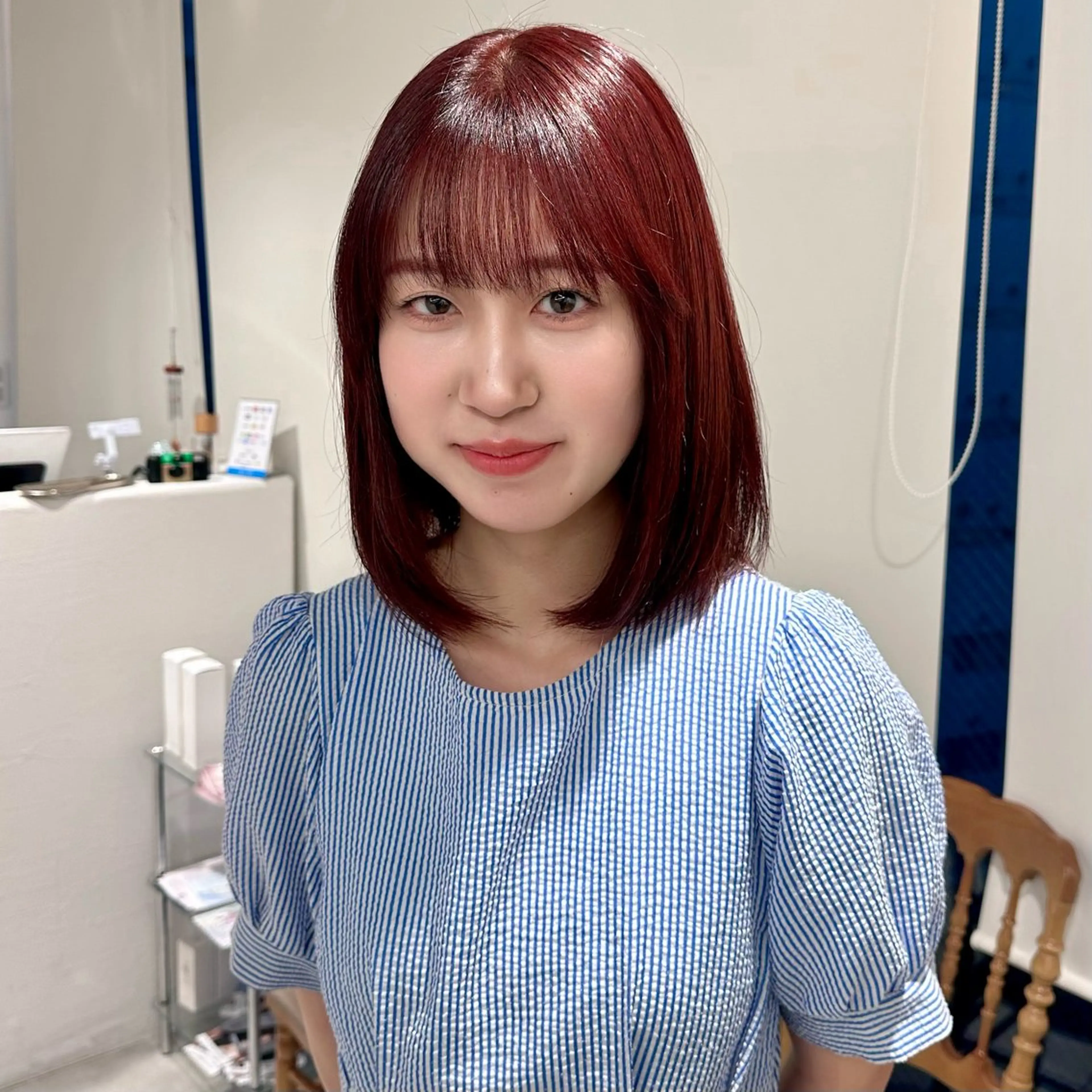 ミディアム カラー カット ヘアカラー トリートメント ブリーチなし/レイヤ ー特化🌈Tommyのヘアスタイル