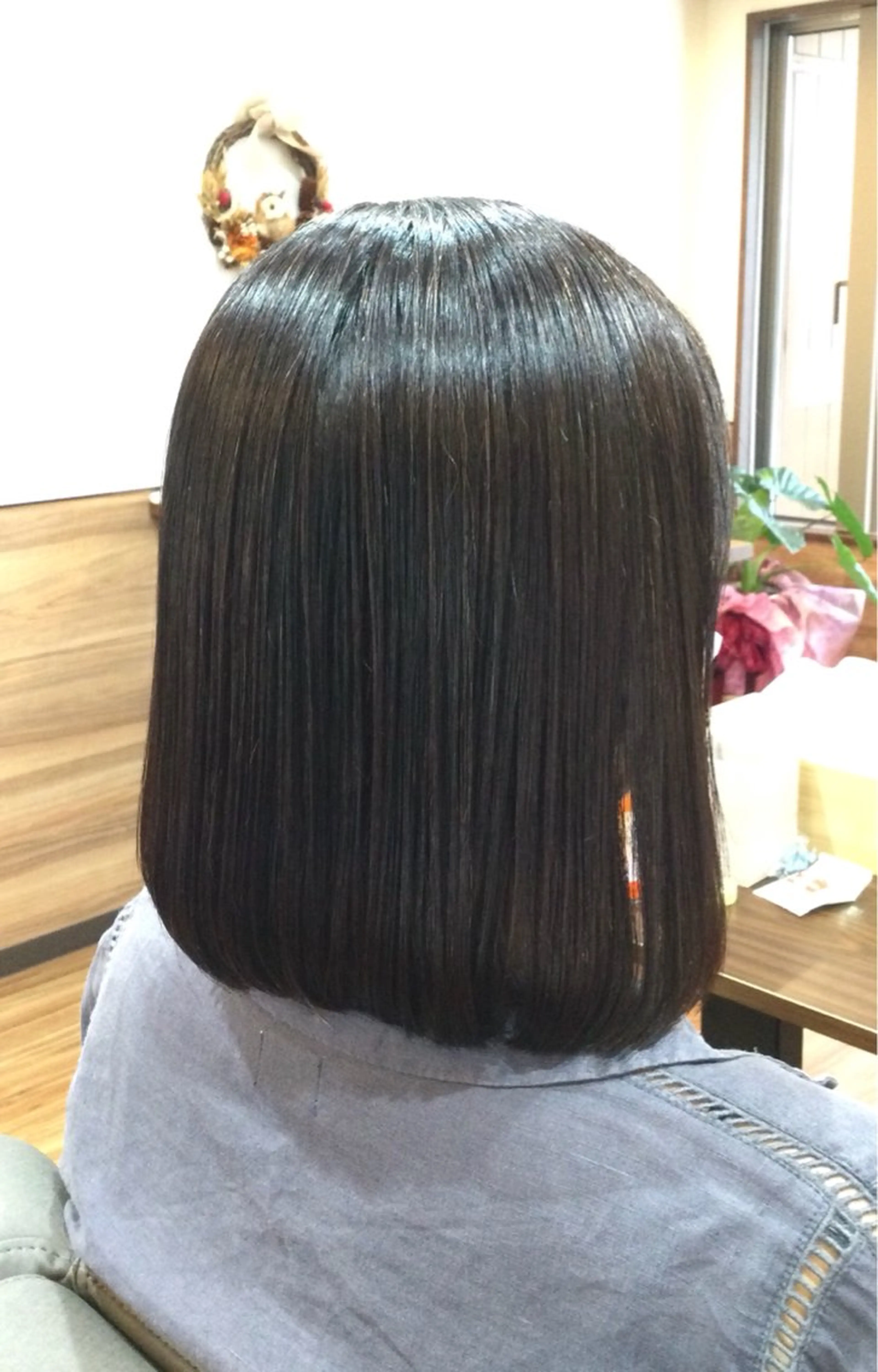 ミディアム カラー ボブ カット ヘアカラー トリートメント ヘッドスパ Annon プライベートサロンのヘアスタイル