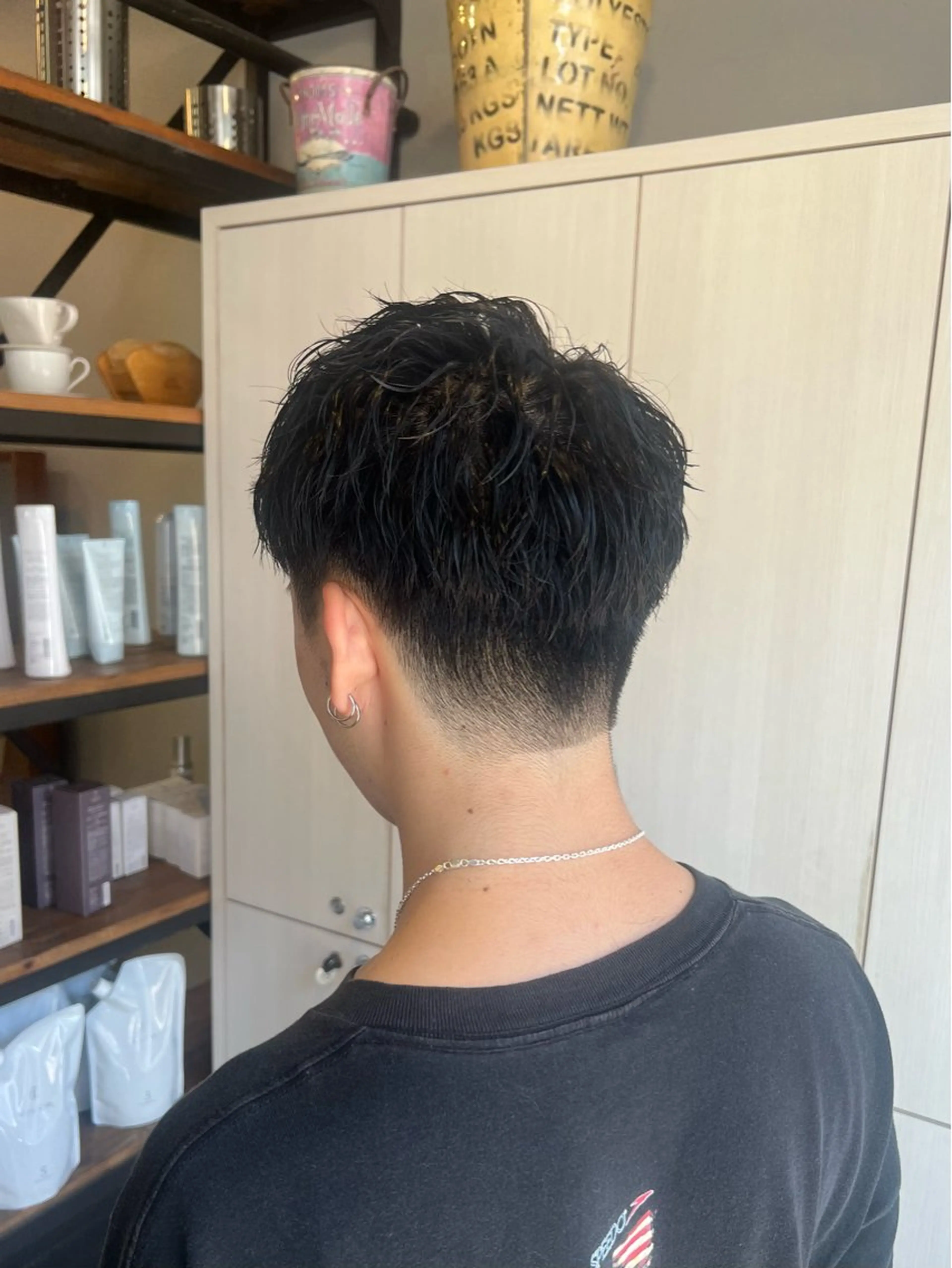 パーマ メンズ フェザーパーマ メンズパーマ スペインカール スパイキーショート 波巻きパーマ カット パーマ きむら なみか🪐のヘアスタイル