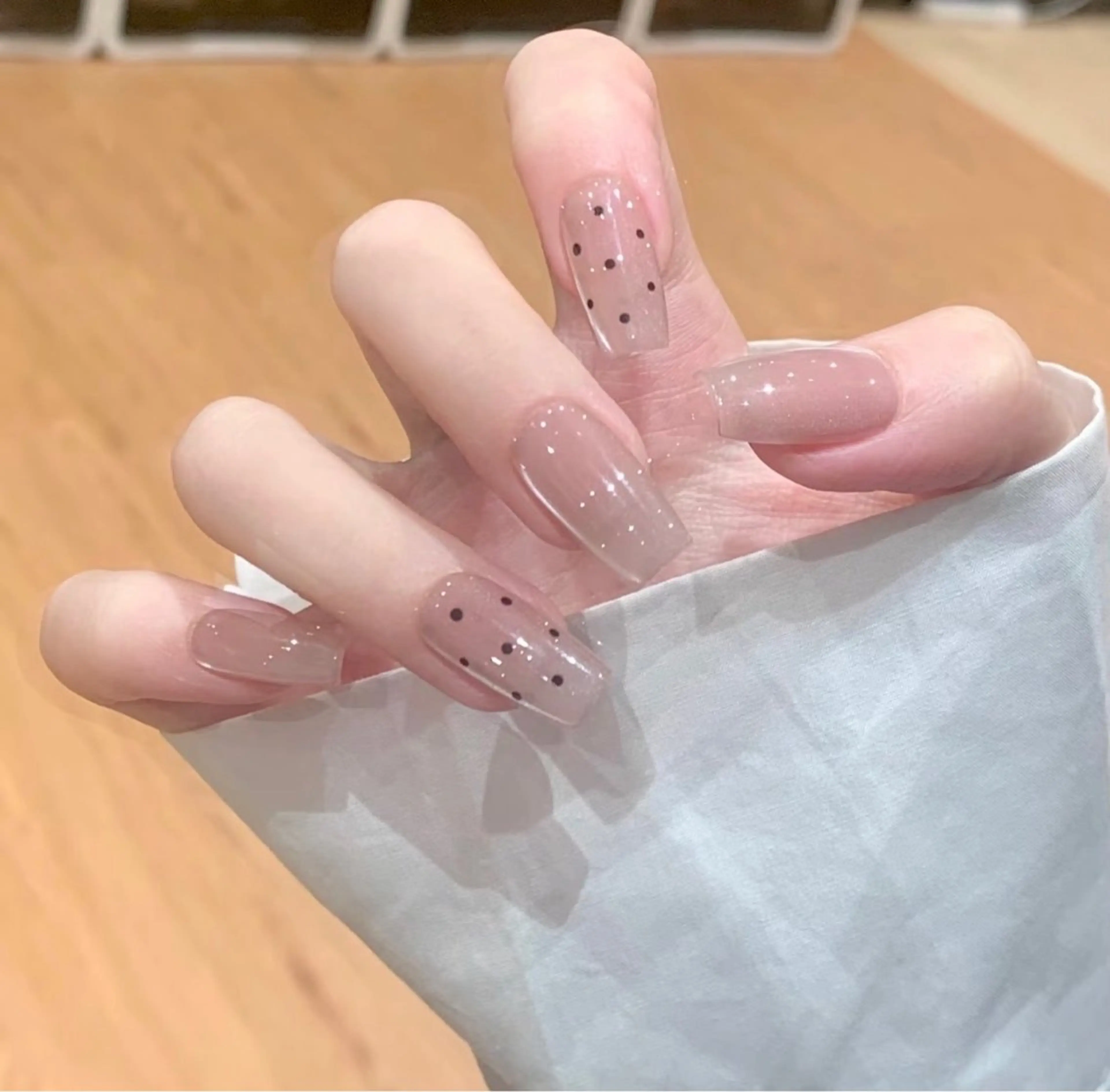 🦋シンプルな写真持ち込みデザイン  パーツ2個付けの写真