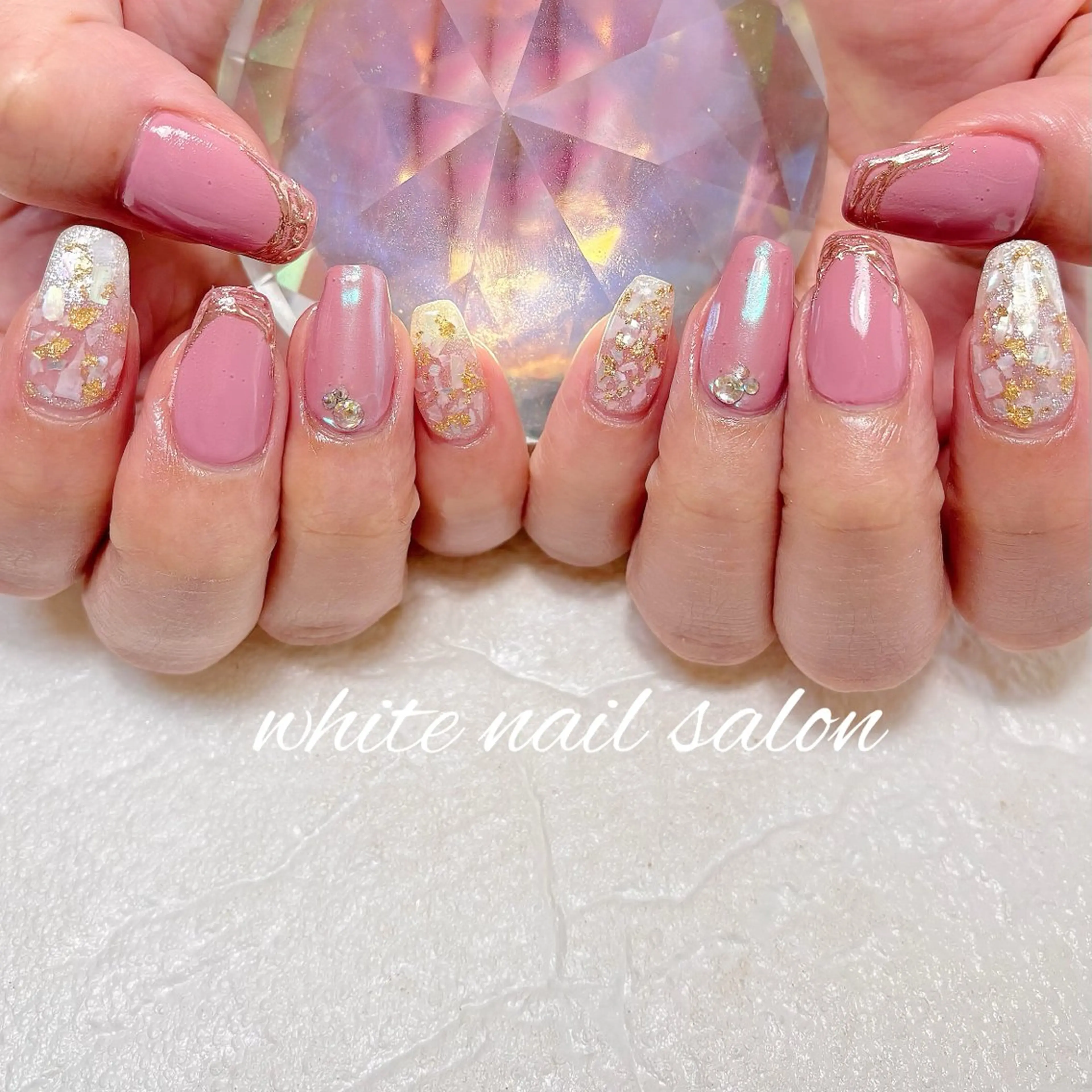 ネイル フットネイル ラメ(グリッター) ハンドネイル white nail salonのネイルデザイン