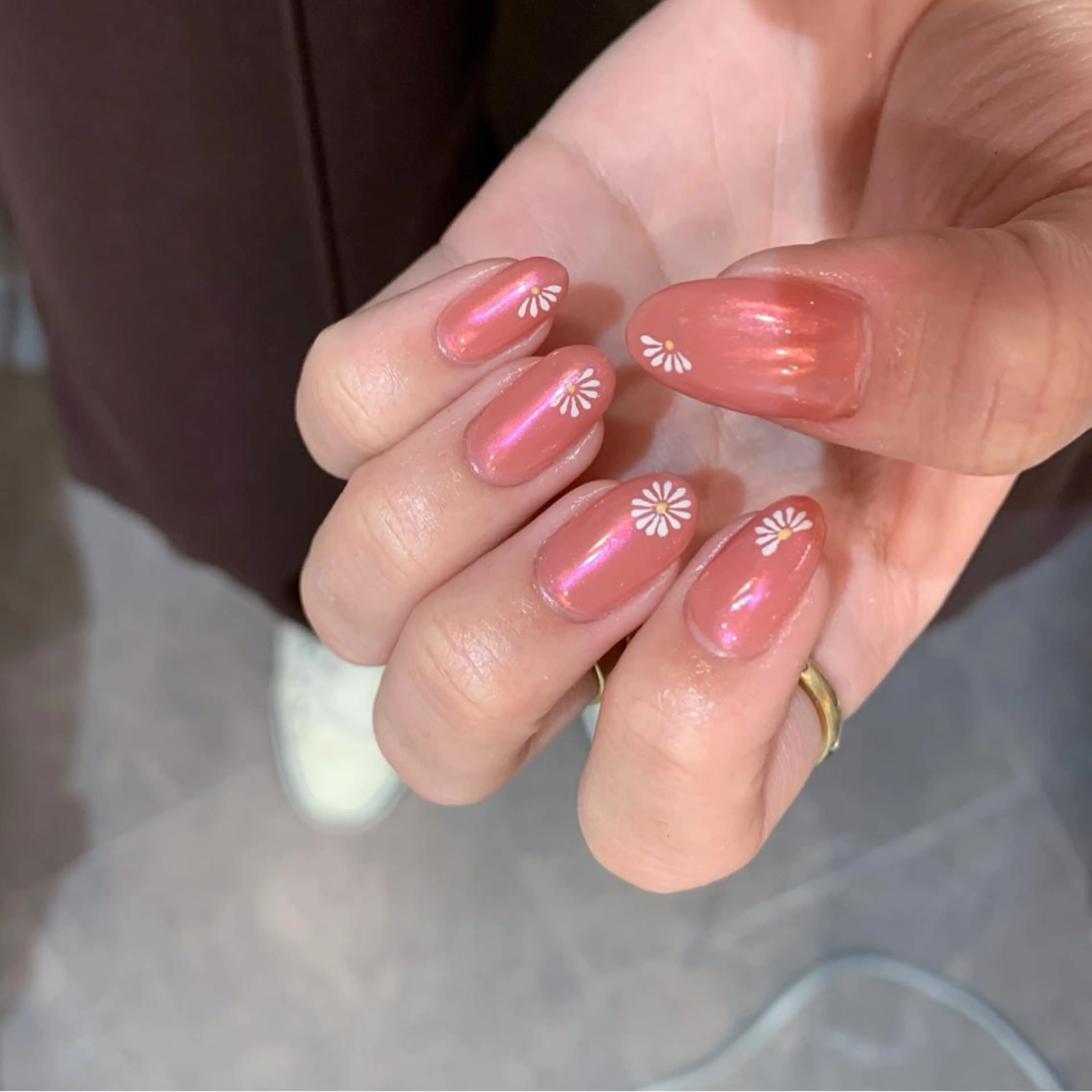 ネイル オーロラネイル ピンク 春ネイル 鈴木 まゆのネイルデザイン