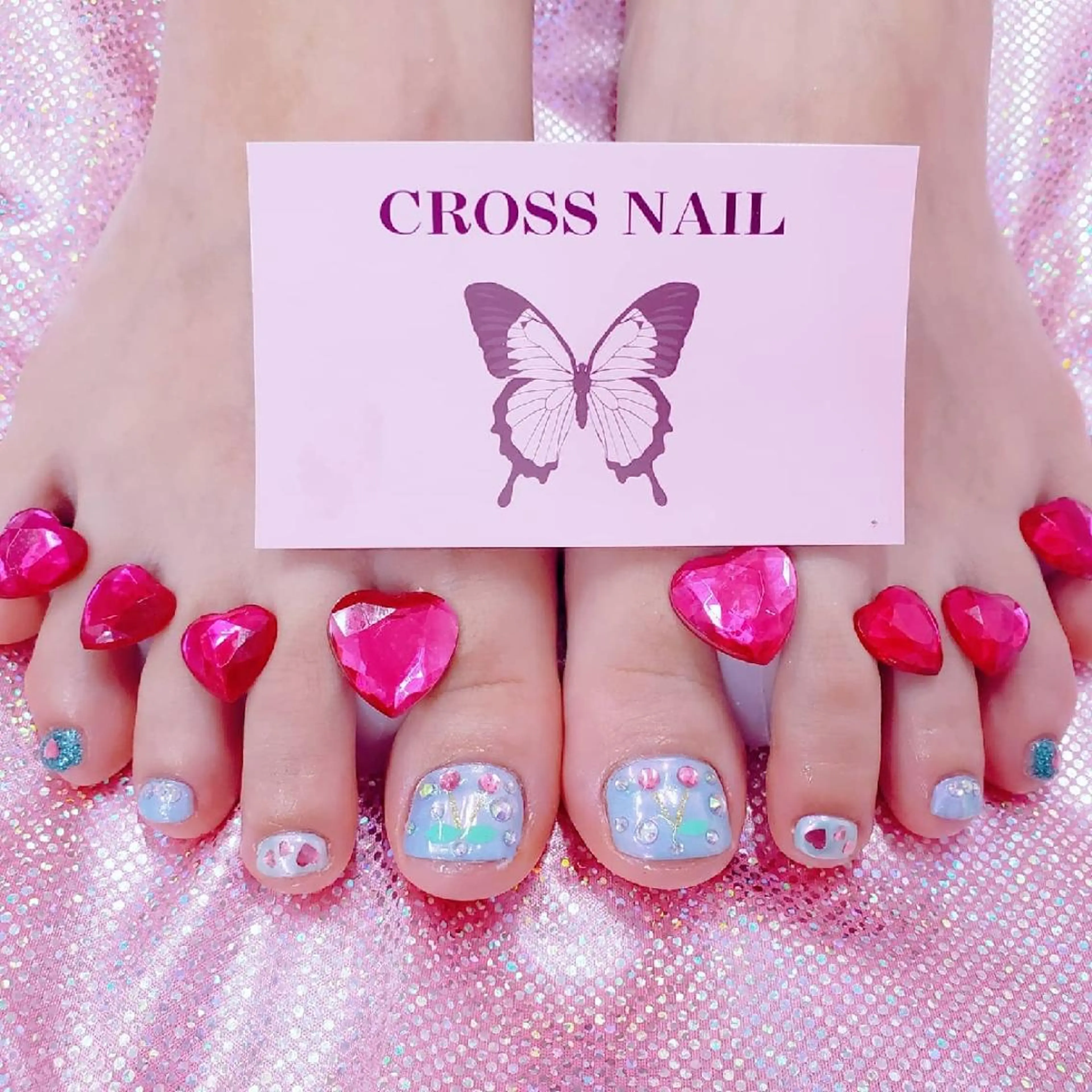 ネイル 長さ出し 氷ネイル・うるうるネイル 韓国ネイル ネイルチップ CROSS SALON/Lazy所属・CROSS  クロス　のネイルデザイン