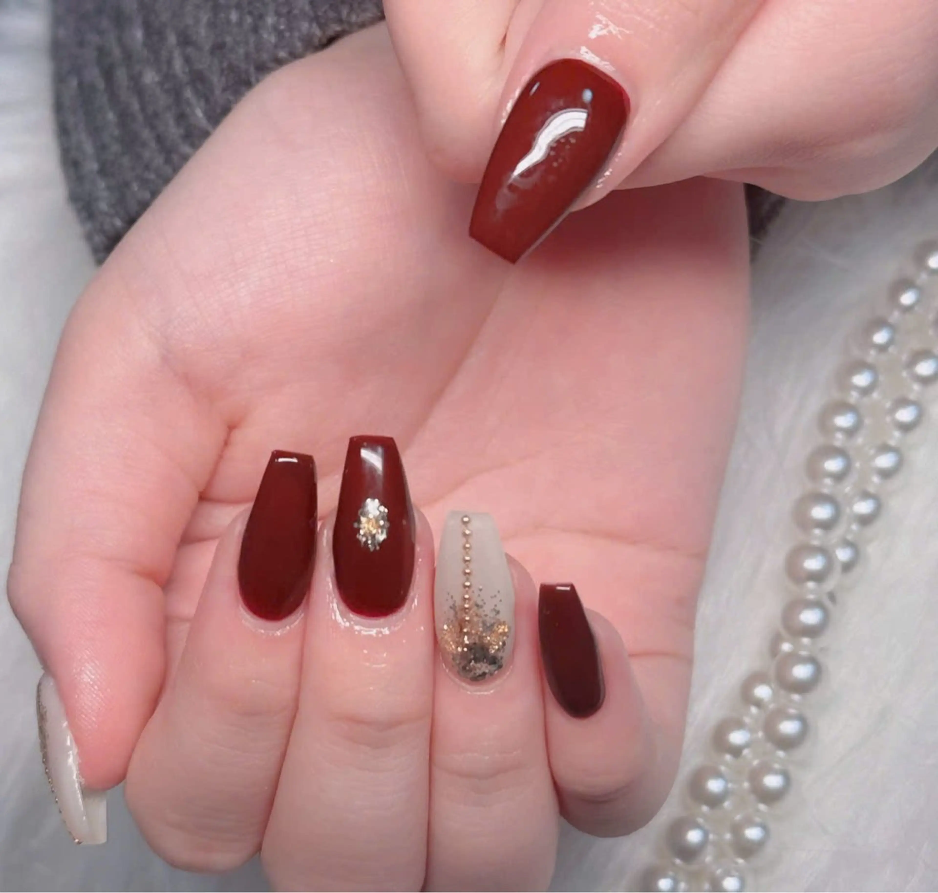 ネイル フレンチネイル ジェルネイル ガラスフレンチ ハロウィン ハート ハンドネイル H.baby Nail Salonのネイルデザイン